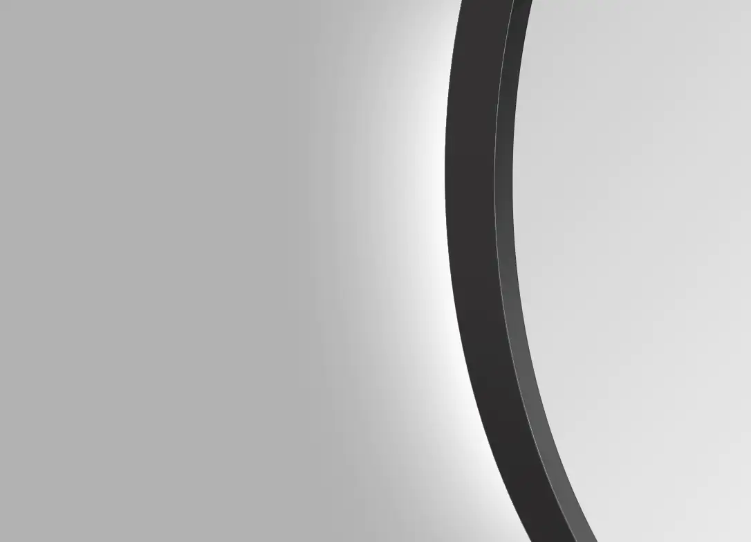 DSK LED Lichtspiegel Silver Barbier Ø80 cm, schwarz