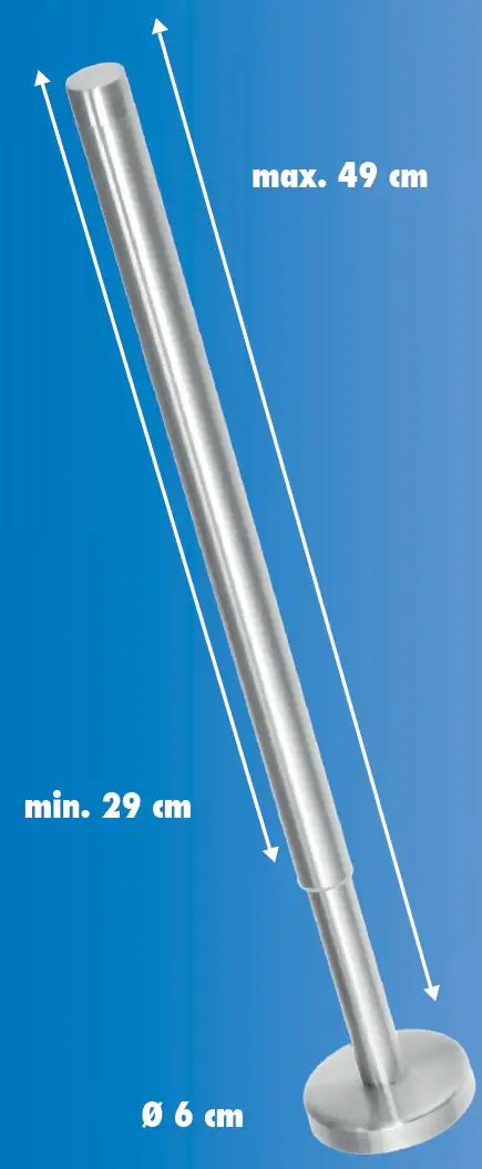 Trendline Teleskop-Handtuchstange Edelstahl gebürstet Simple Round