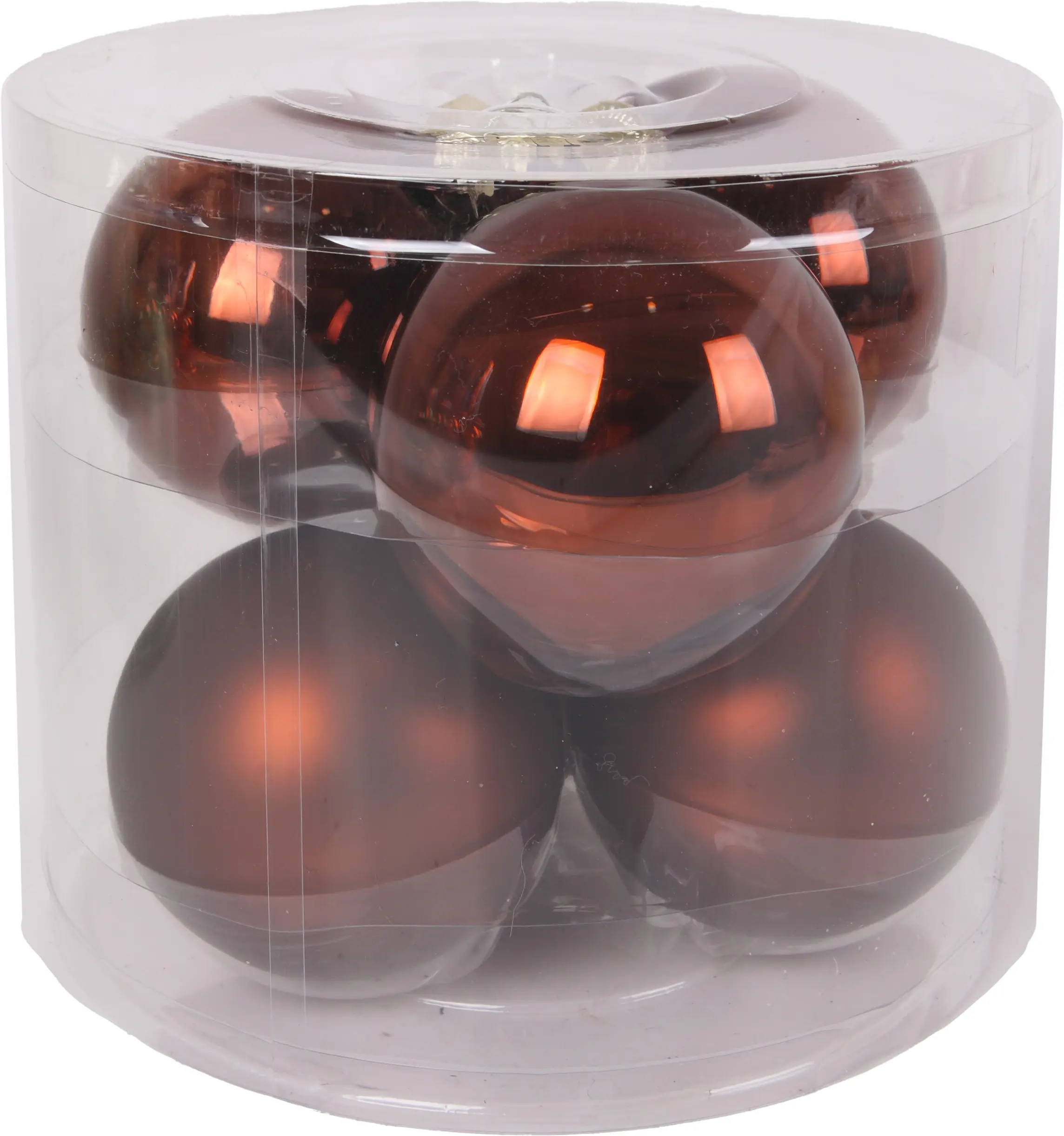TrendLine Weihnachtskugeln aus Glas Ø 8 cm espresso 6 Stück