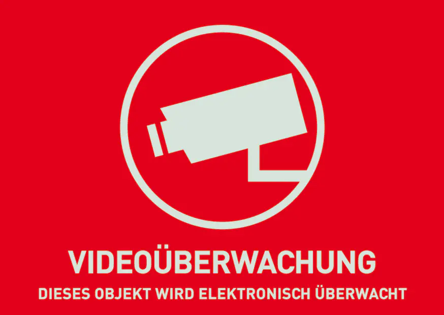 Abus Warnaufkleber Videoüberwachung AU1320 148 x 105 mm