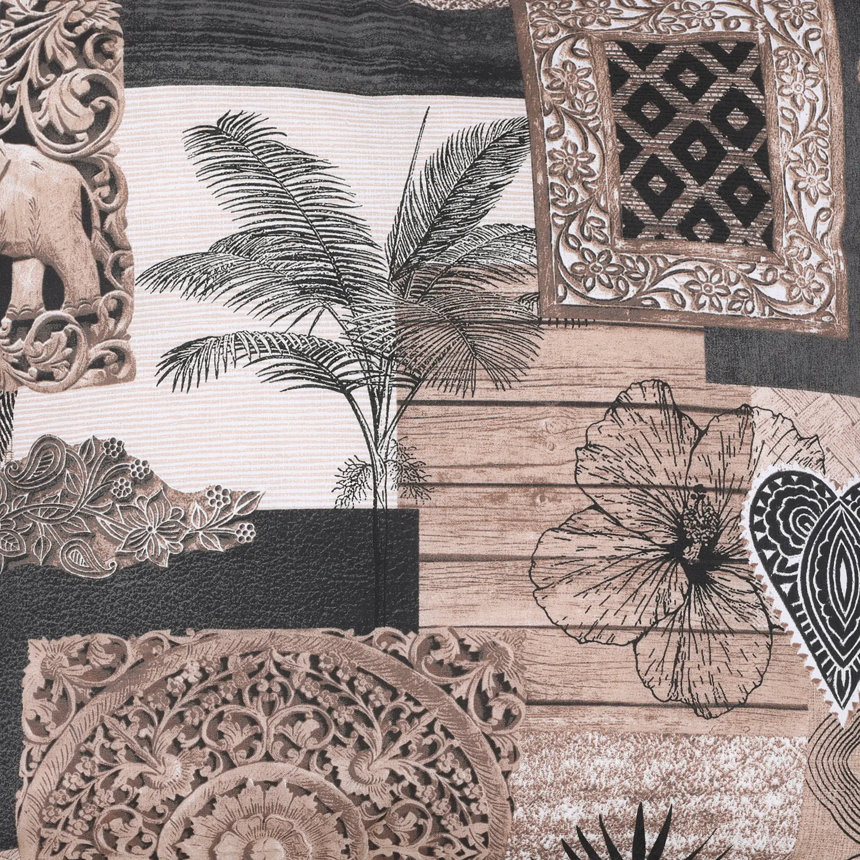 GO-DE Dekokissen Klara 48 x 48 cm braun/natur