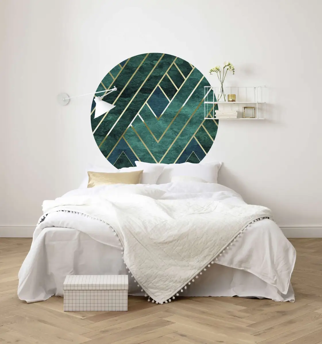 Komar Vlies Fototapete Dot Jade Ø 125 cm, selbstklebend