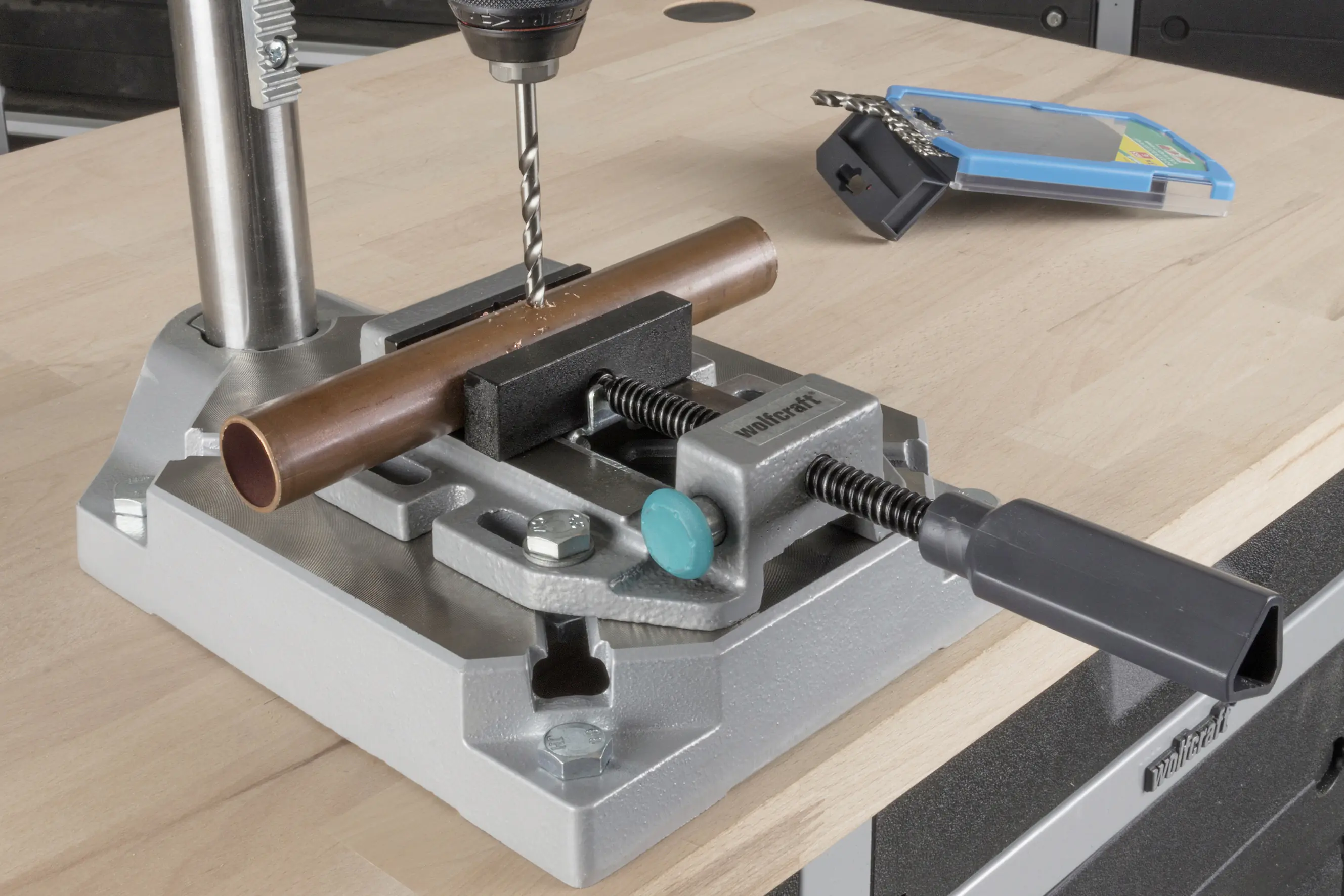 Wolfcraft Schraubstock 85 mm feststehend