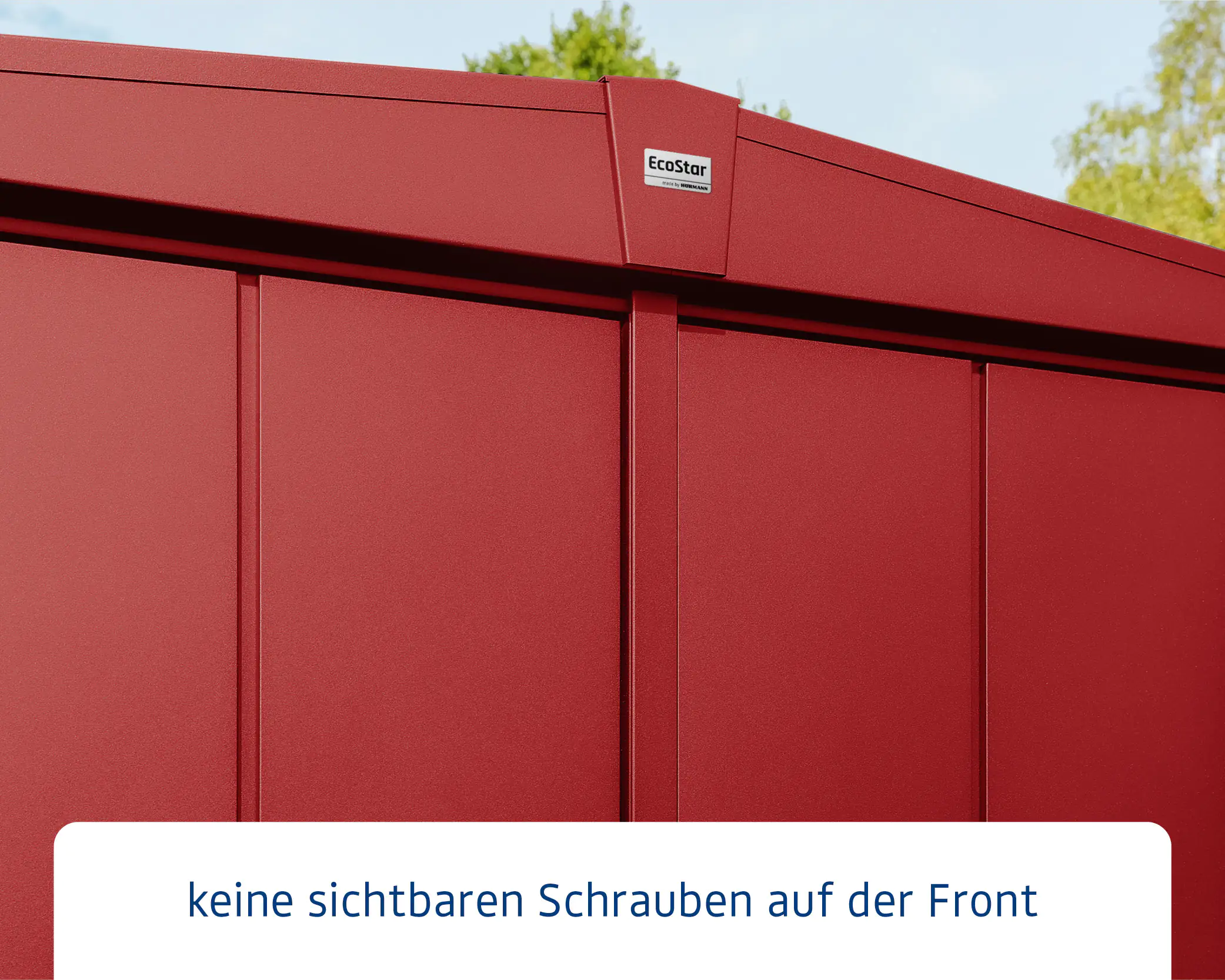 EcoStar Gerätehaus Elegant-S Typ 2 purpurrot 1 flg 258,8 x 247,7 x 216 cm
