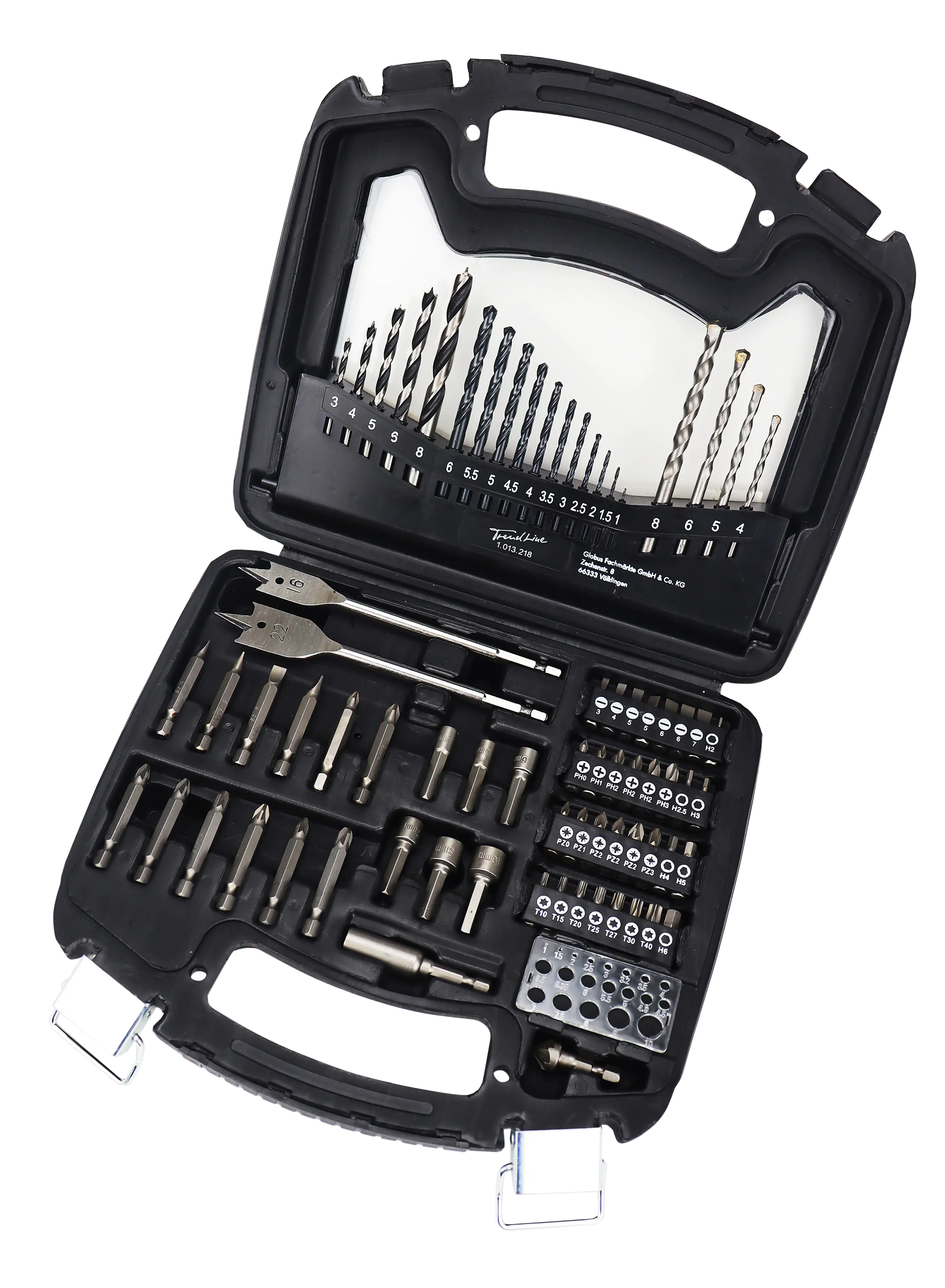 TrendLine Bohrer-Bit-Set im Kunststoffkoffer 75-teilig