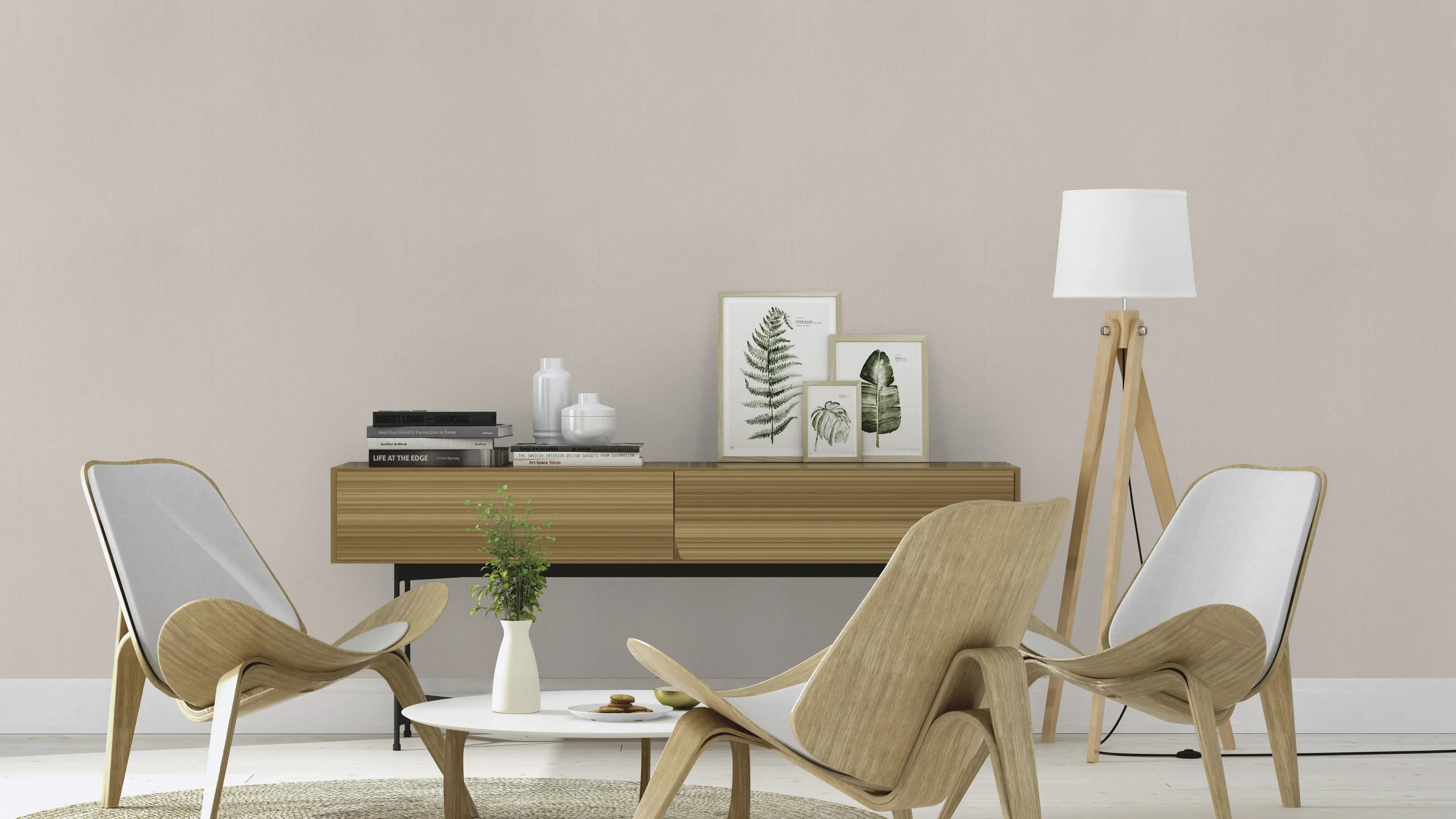 Rasch Vliestapete 415360 home Style uni beige 10,05 x 0,53 m
