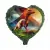 Folienballon Dino Herz bunt 19 x 13,5 cm