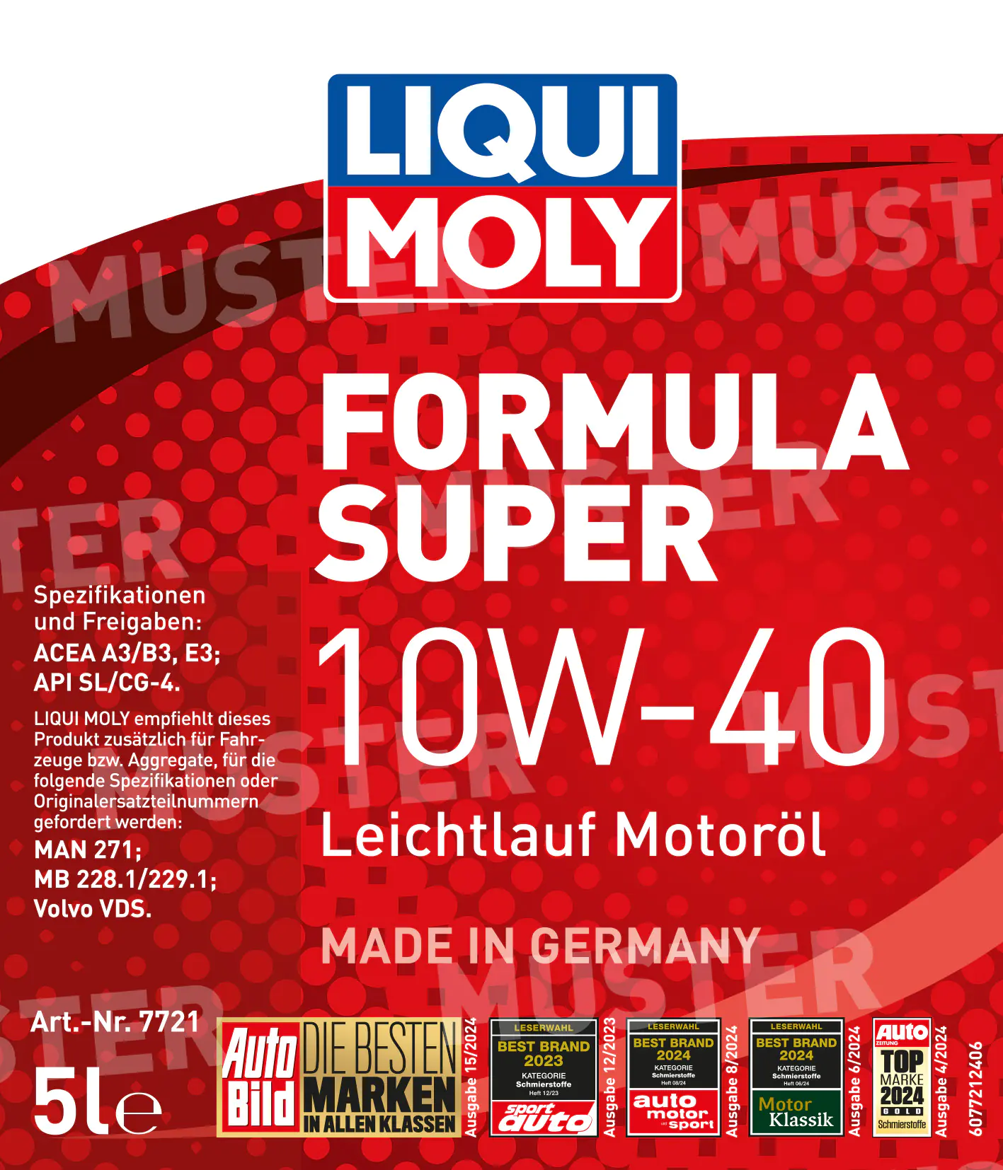 Liqui Moly Motoröl Formula Super 10W-40 5 L