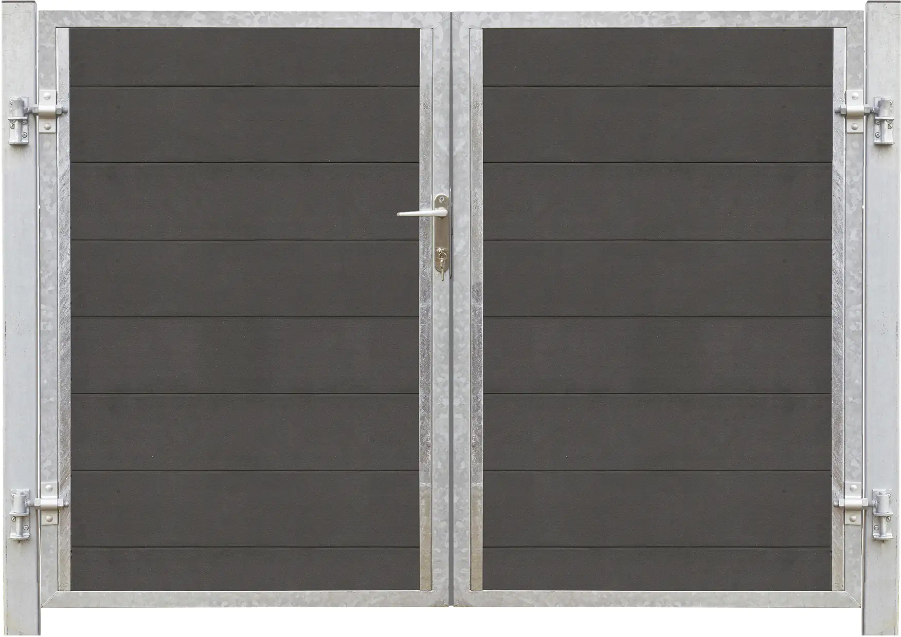 Plus WPC Doppeltor Futura Links 213 x 145 cm inkl. Pfosten