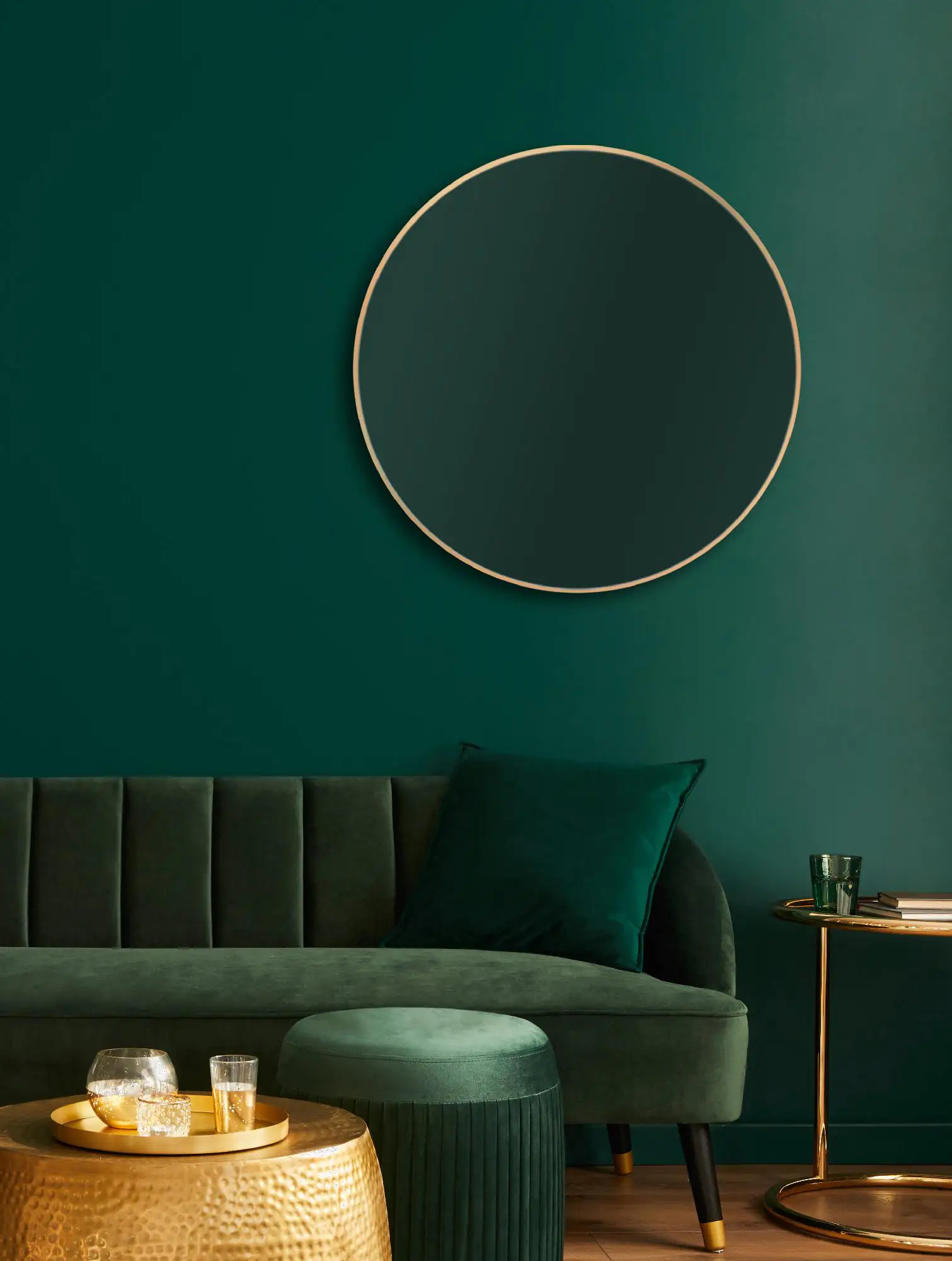 DSK Design Spiegel Silver Coiffeur Ø 80 cm gold