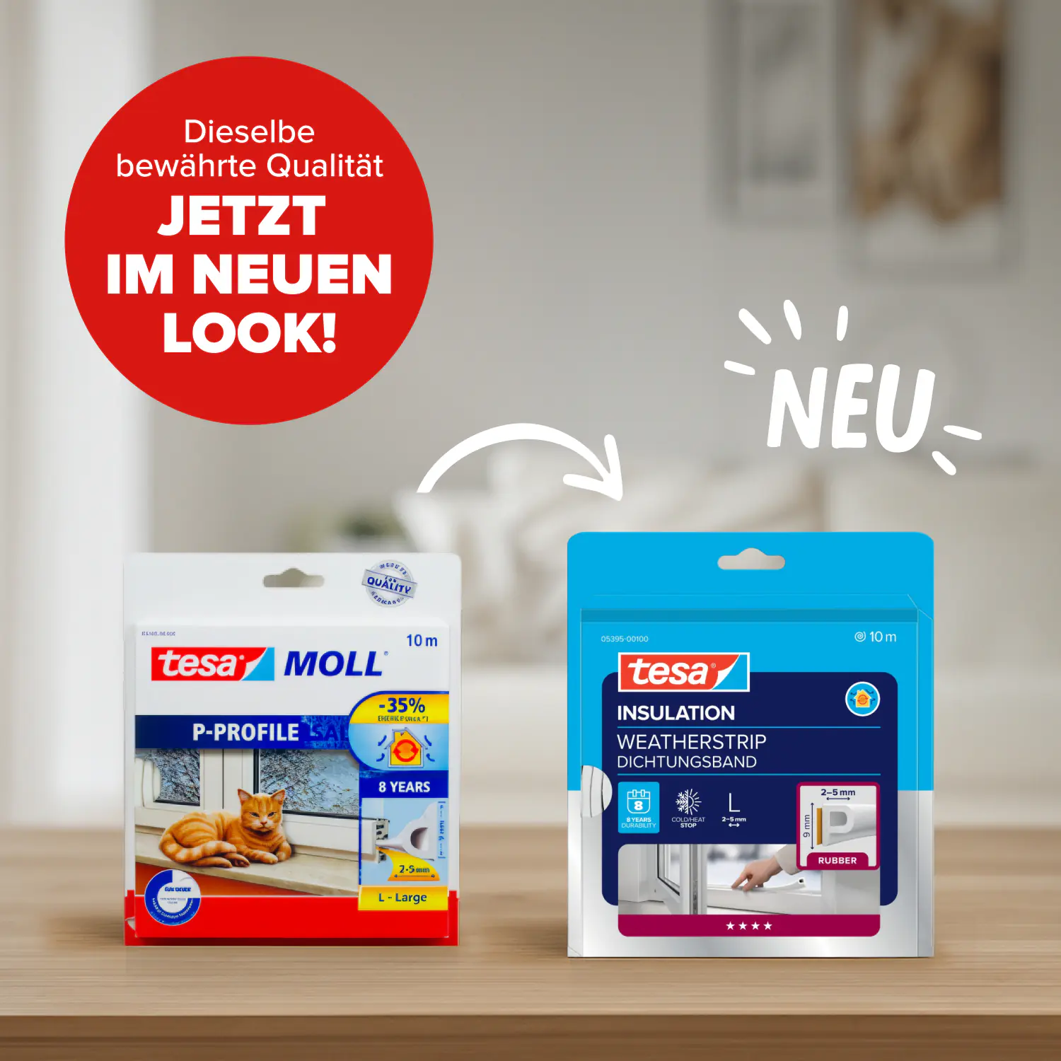 tesa Insulation P-Profil Classic 10 m, weiß