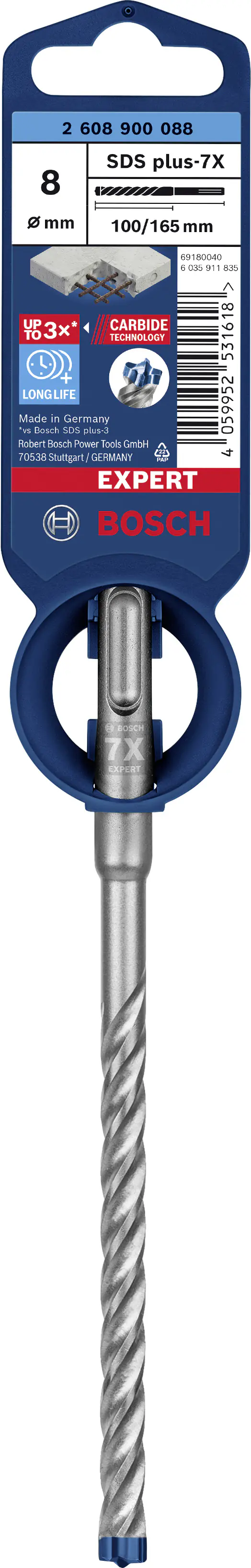 Bosch Expert SDS plus-7X Hammerbohrer Ø 8 mm