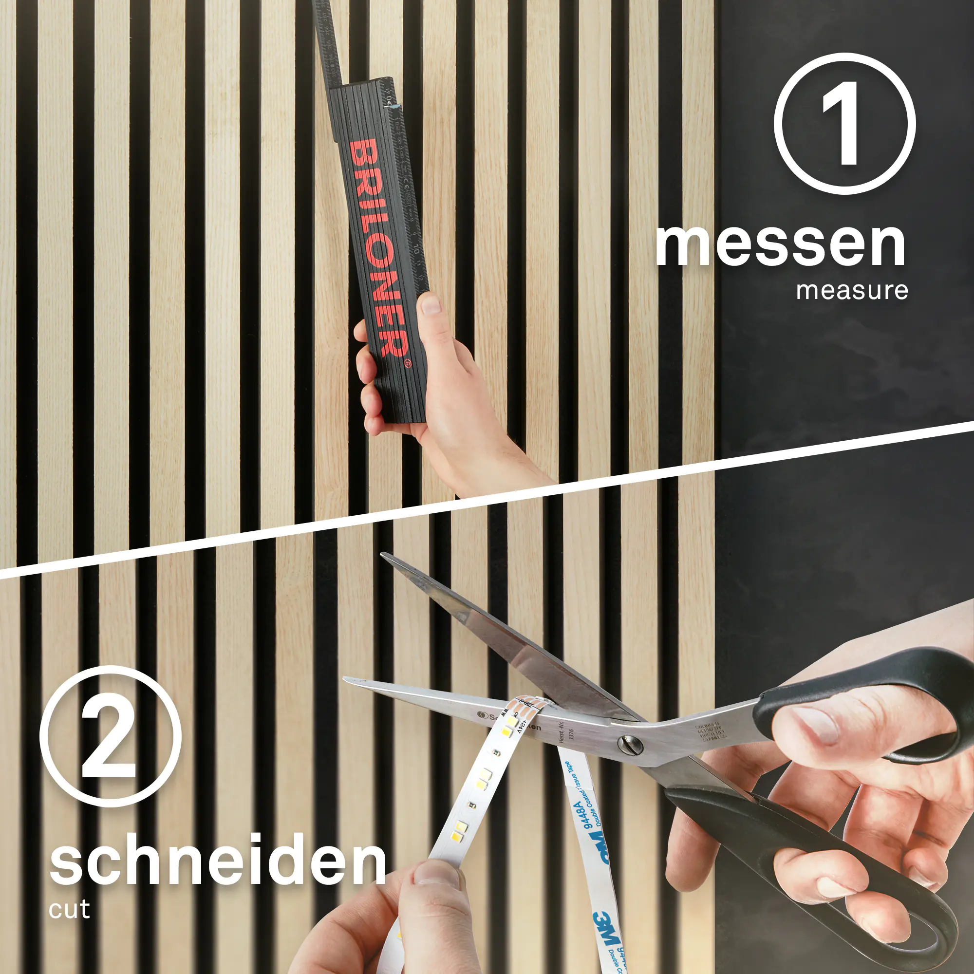 Briloner LED-Stripe Pimp your Panel Warmweiß, 2,6 m, 3000K 1300 lm Starterset