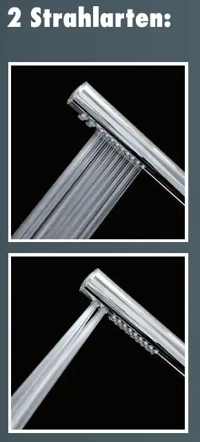 Primaster Handbrause 2 Strahlarten Water Stick chrom mit Wasserspareinsatz