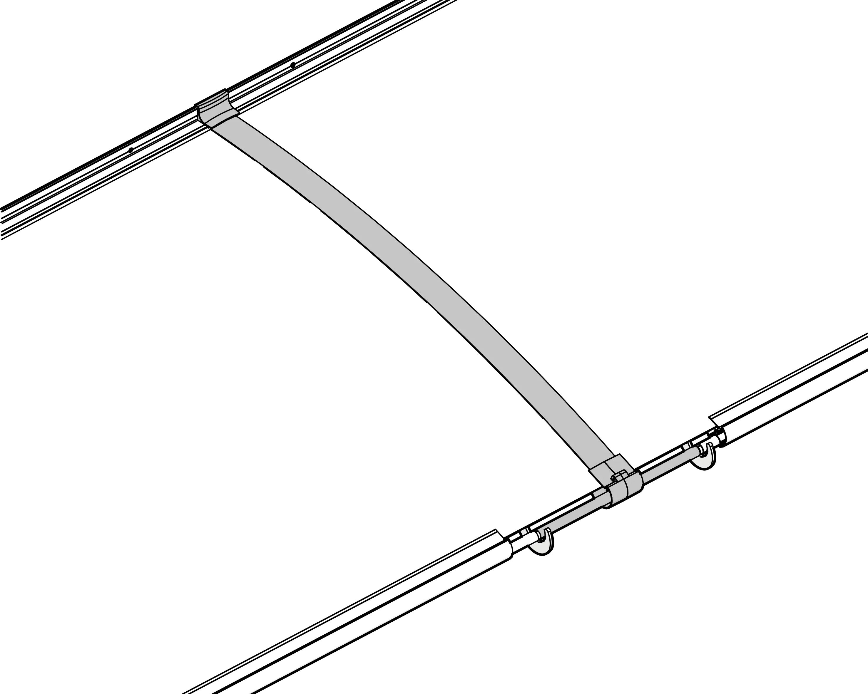 Canopia Vordach Aquila  302 x 91,5 cm anthrazit