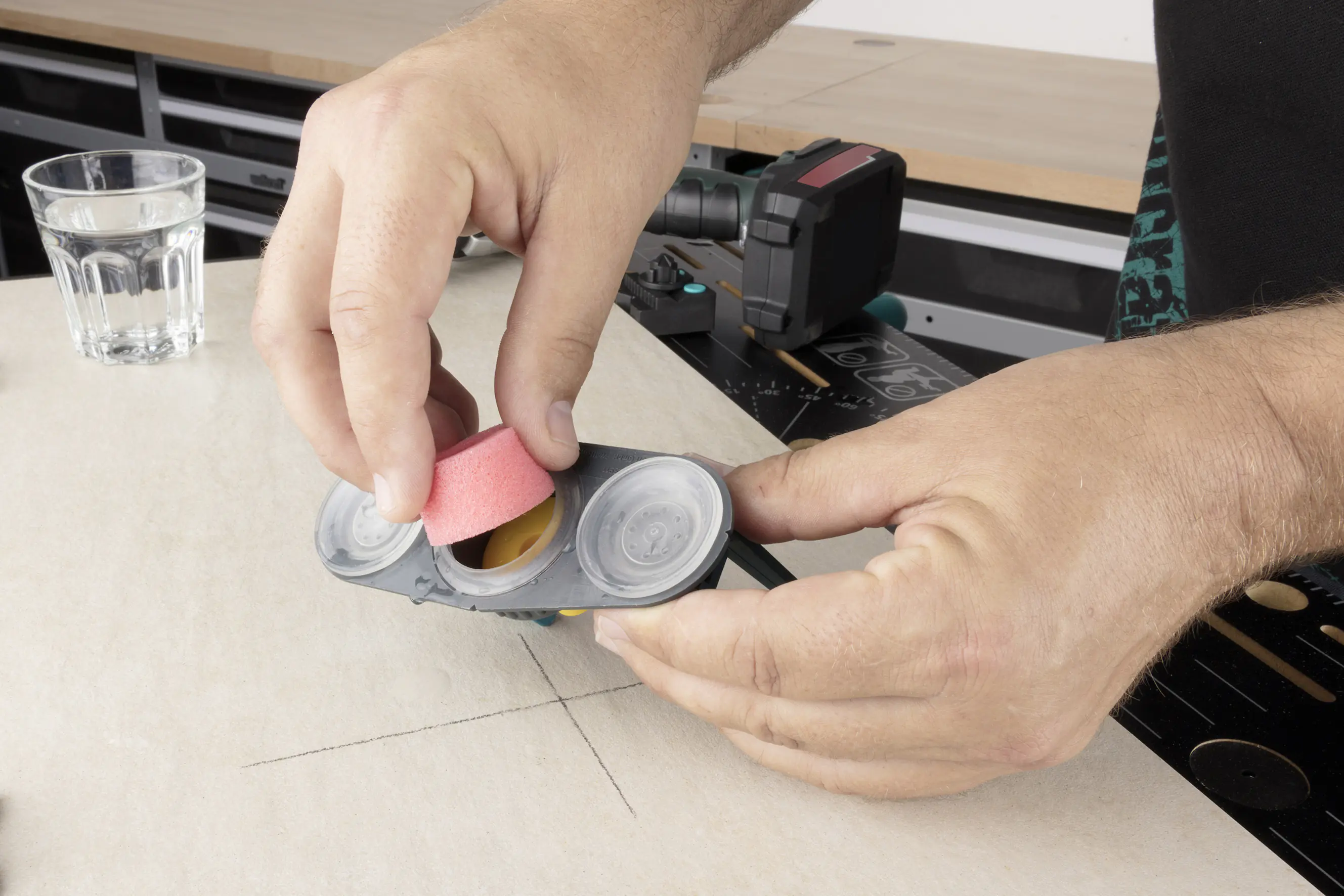 Wolfcraft Führung für Bohrkronen diamantbestreut Ceramic Ø 5 - 10 mm