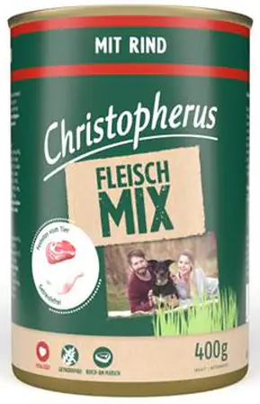 Christopherus Fleisch-Mix Hundenassfutter 400 g Rind