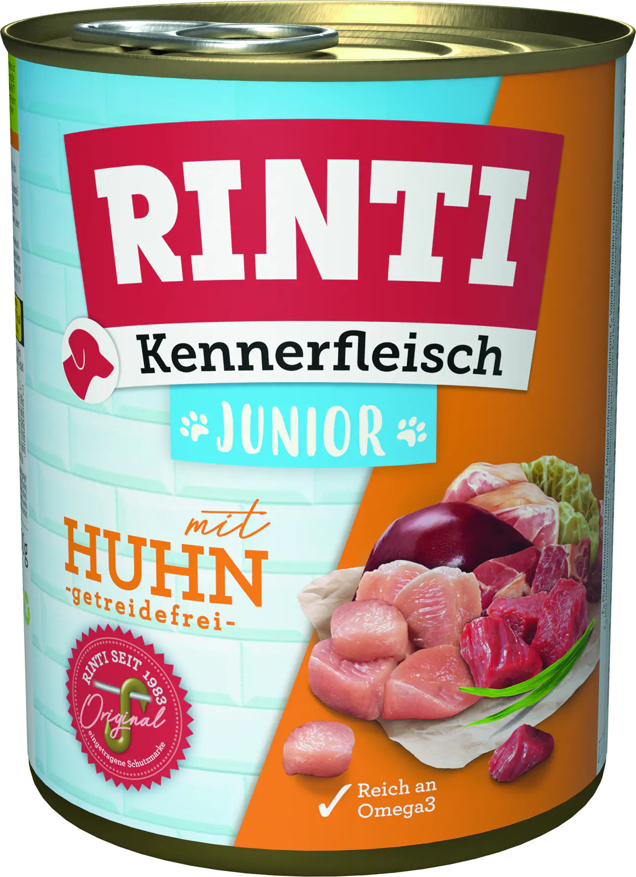 Rinti Kennerfleisch Hundenassfutter Junior getreidefrei 800 g Huhn bei Kartonabnahme