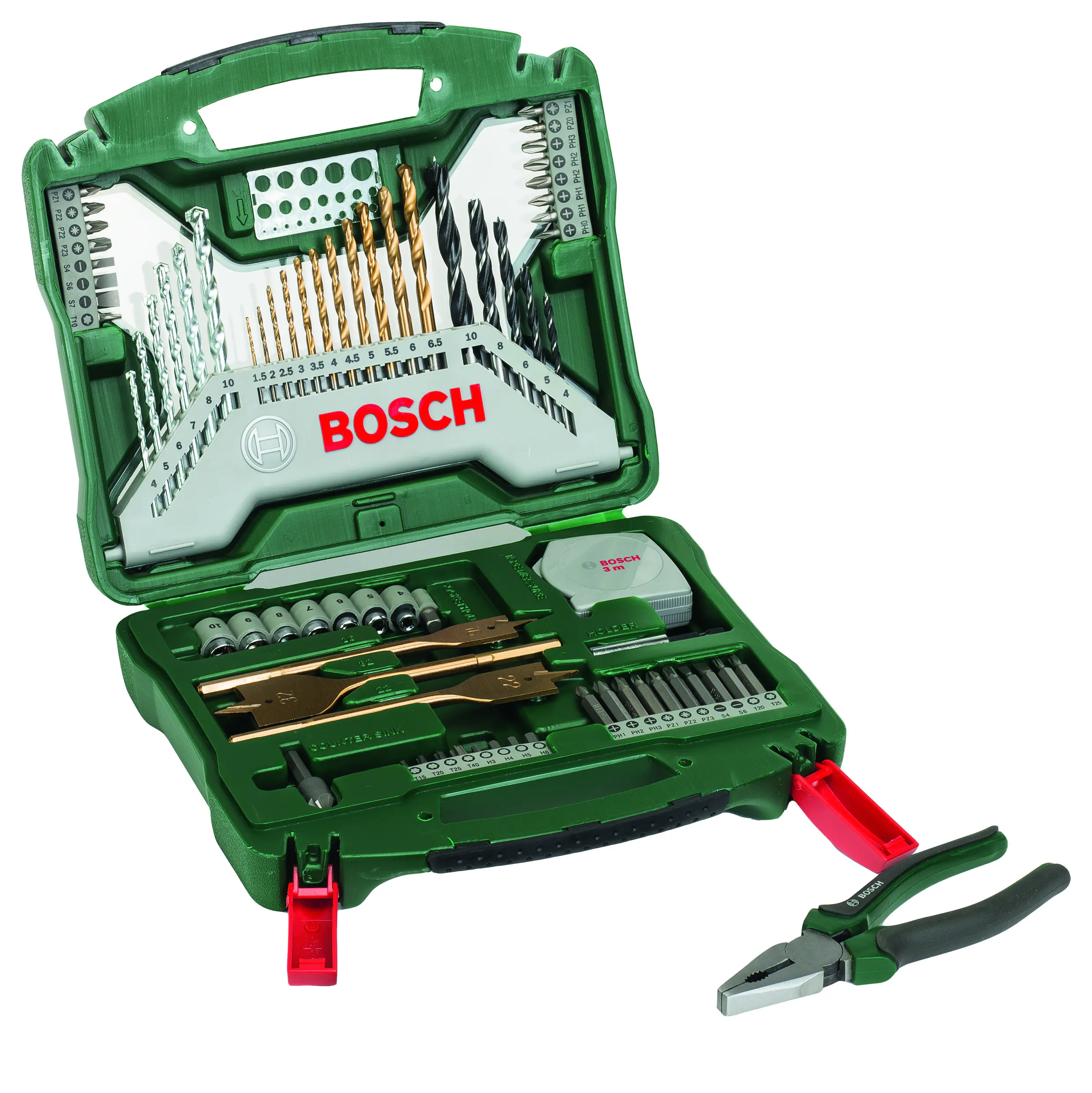 Bosch Bit-Bohrer Set X-Line 70-teilig inkl. Zangen-Set
