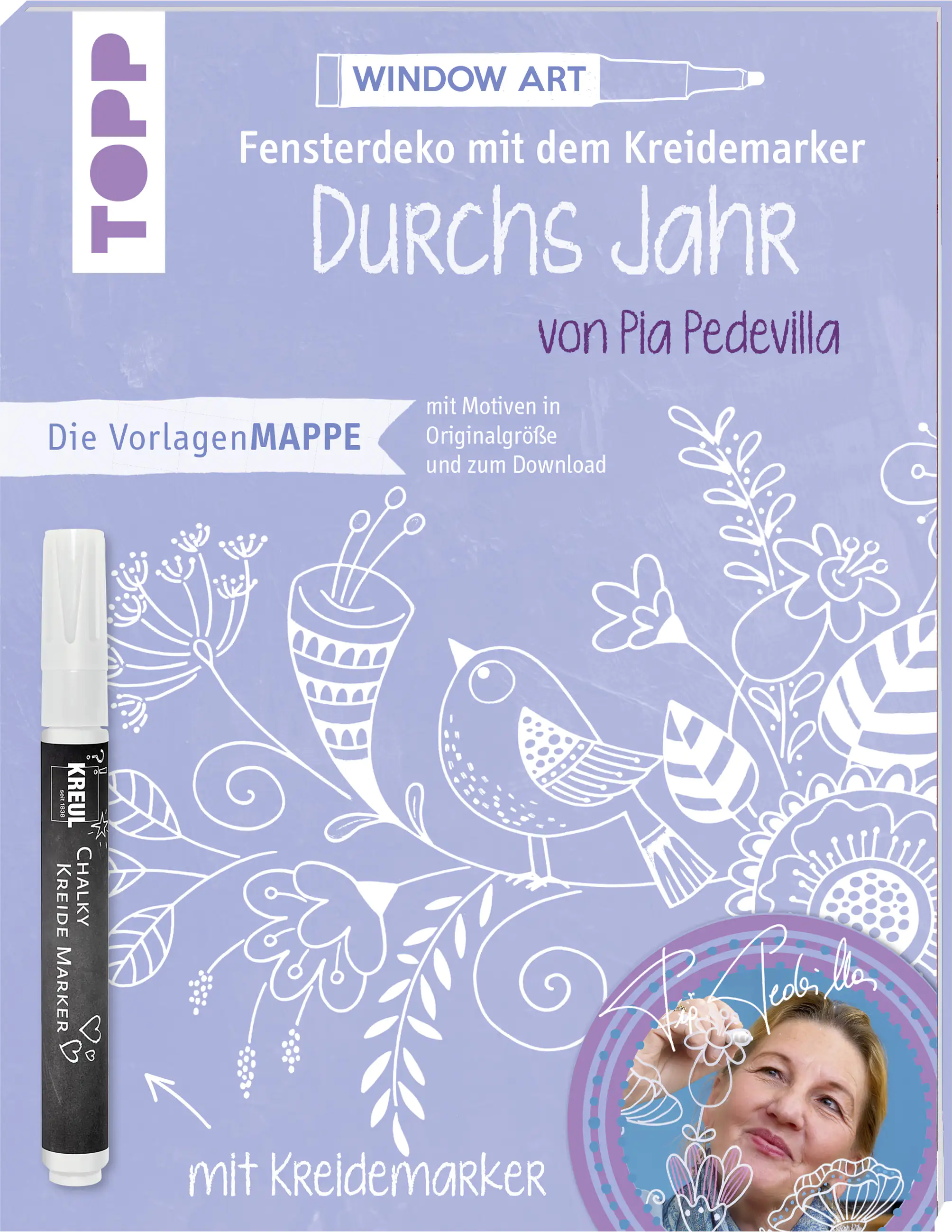 Vorlagenmappe Fensterdeko mit dem Kreidemarker - Durchs Jahr