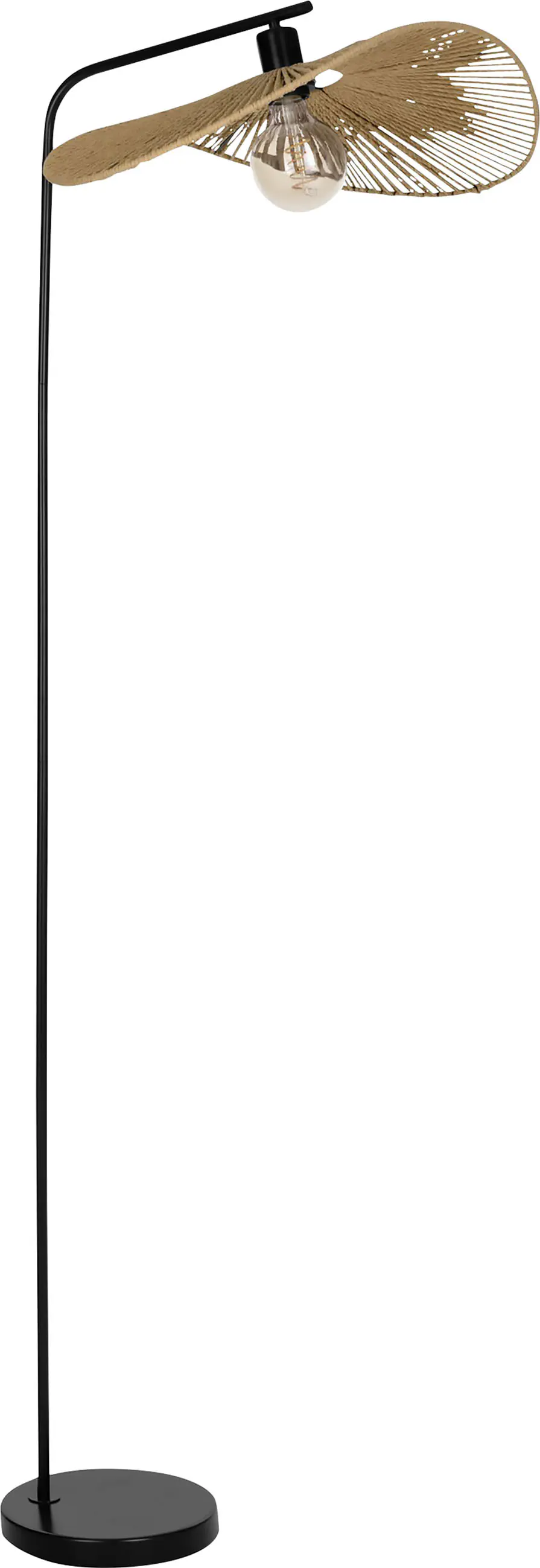 Eglo Stehlampe Siruela 160 x 56 cm schwarz/natur