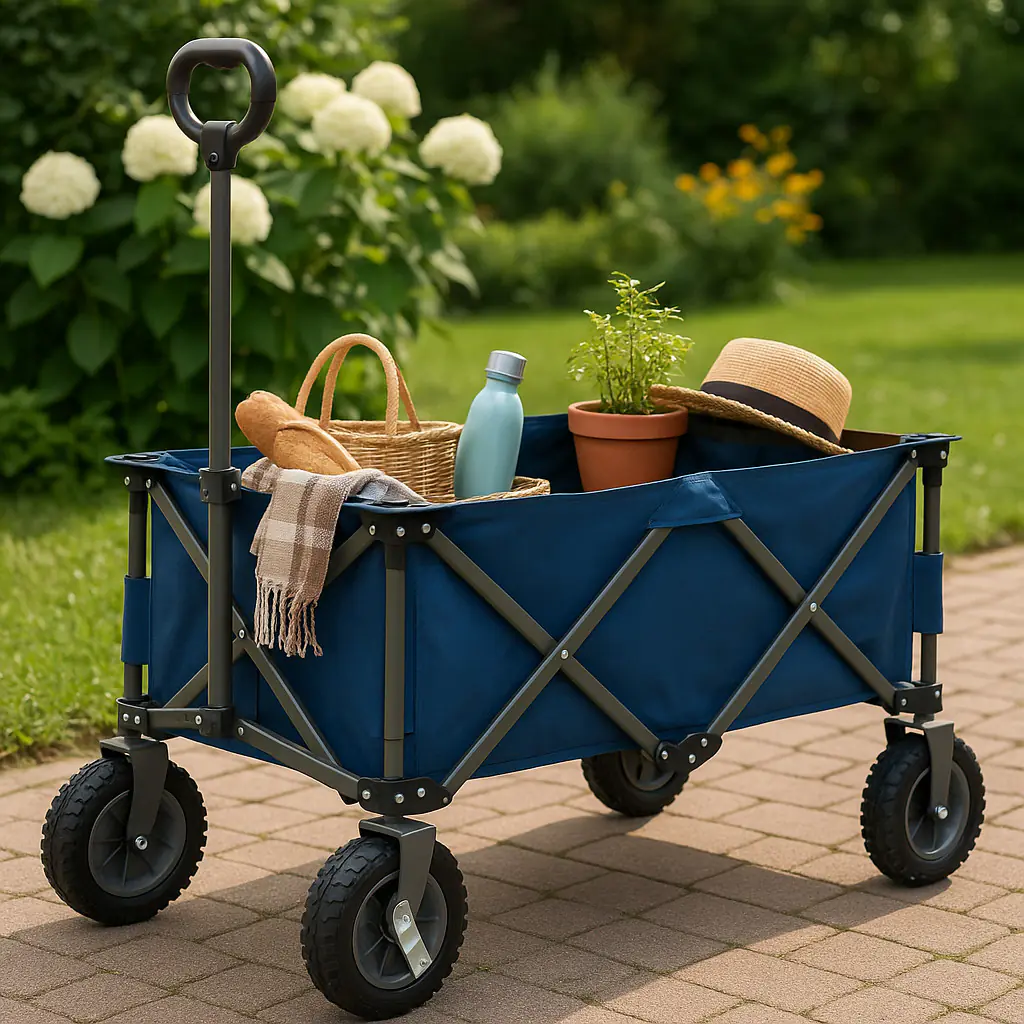 TrendLine Faltbarer Campingwagen 90,5 x 49 cm, Höhe: 56 cm