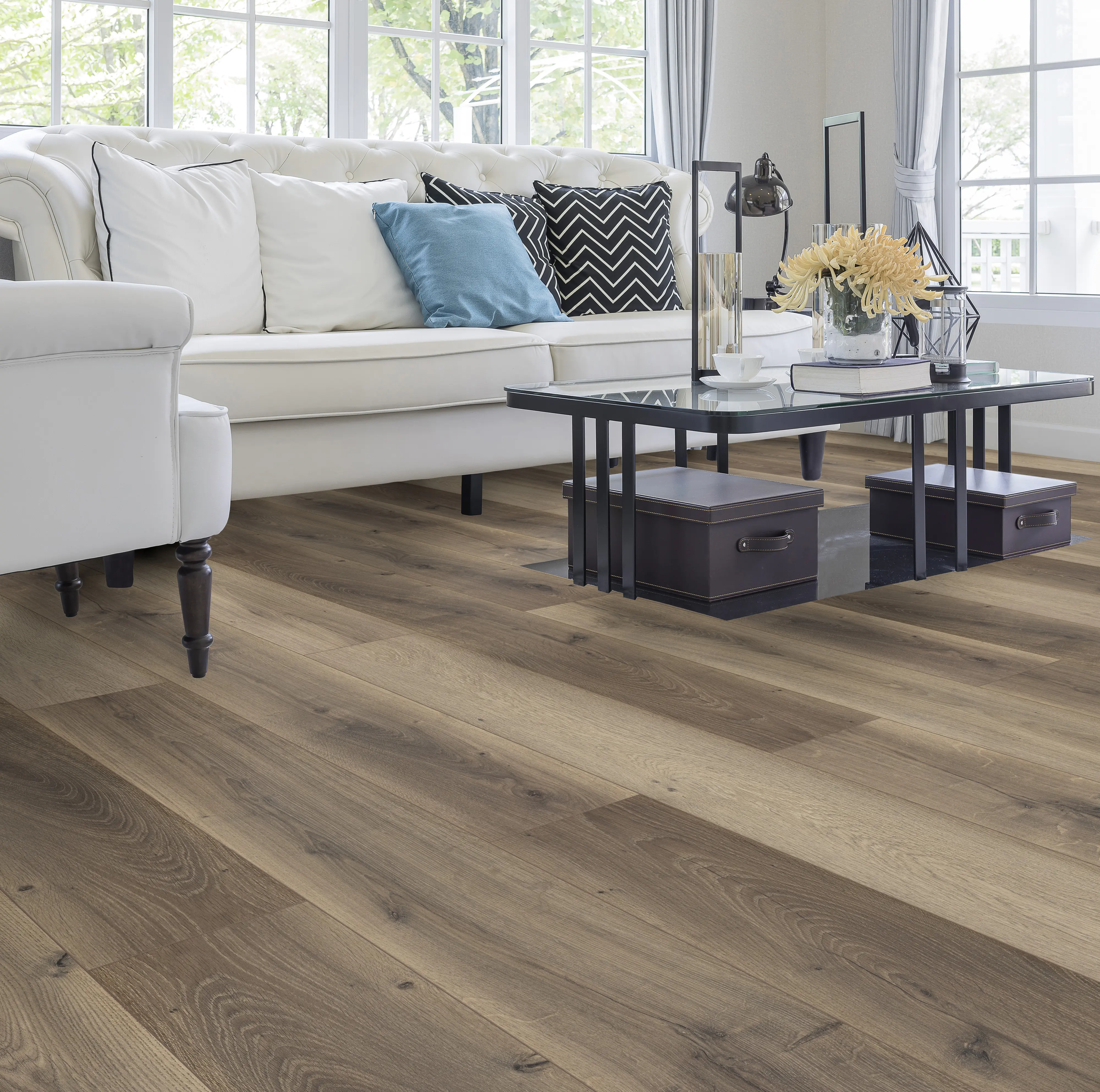 Classen Laminat Megaloc Aquaprotect 128,5 x 19,2 cm 8 mm Eiche braun mix
