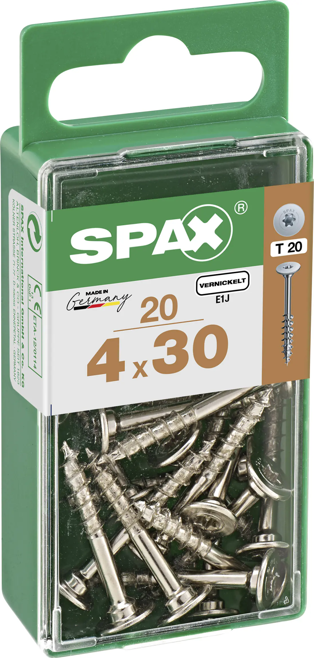 Spax Möbelbauschrauben 4.0 x 30 mm TX 20 - 20 Stk.