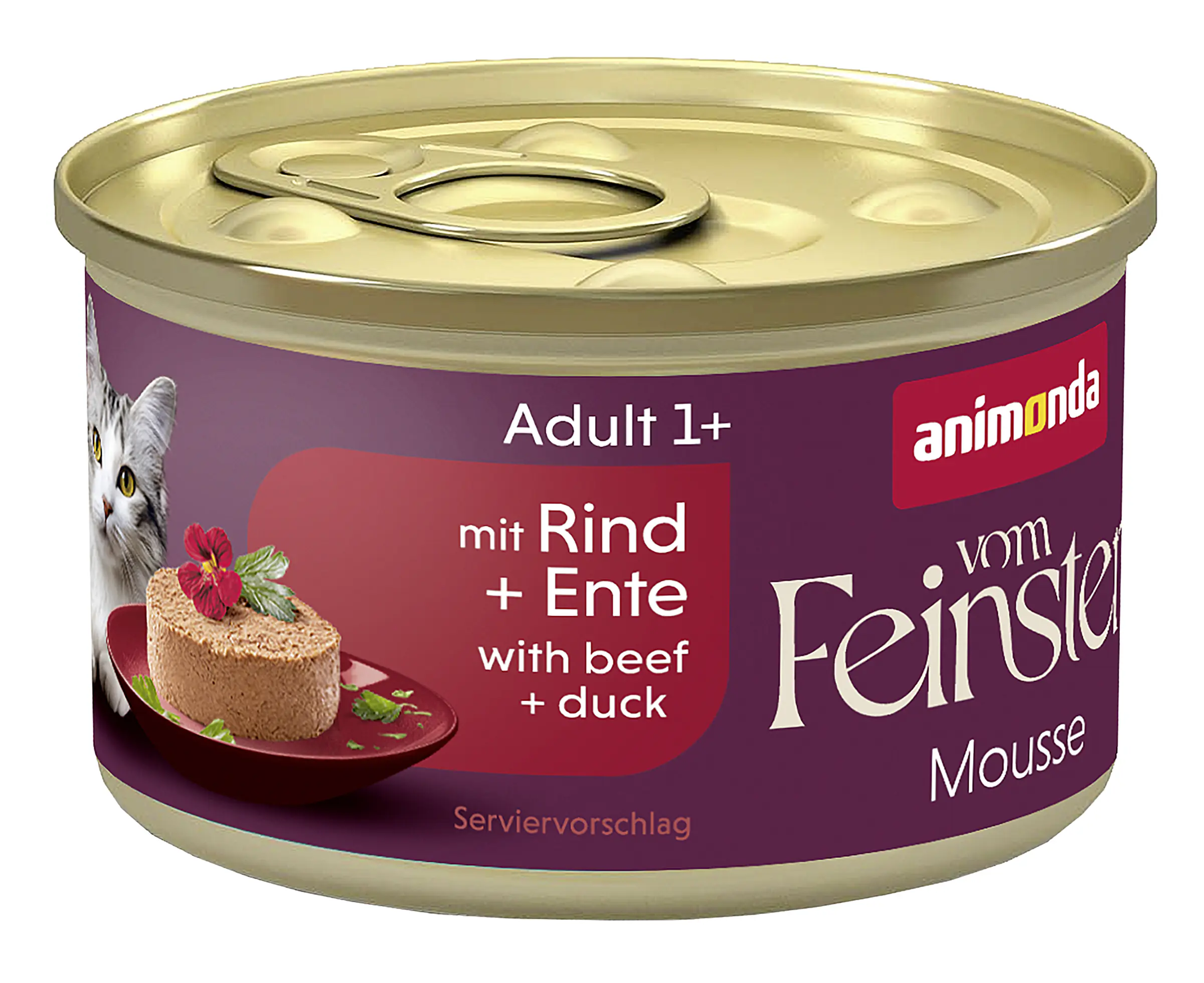 Animonda vom Feinsten Mousse Katzennassfutter Adult getreidefrei 85 g Rind & Ente