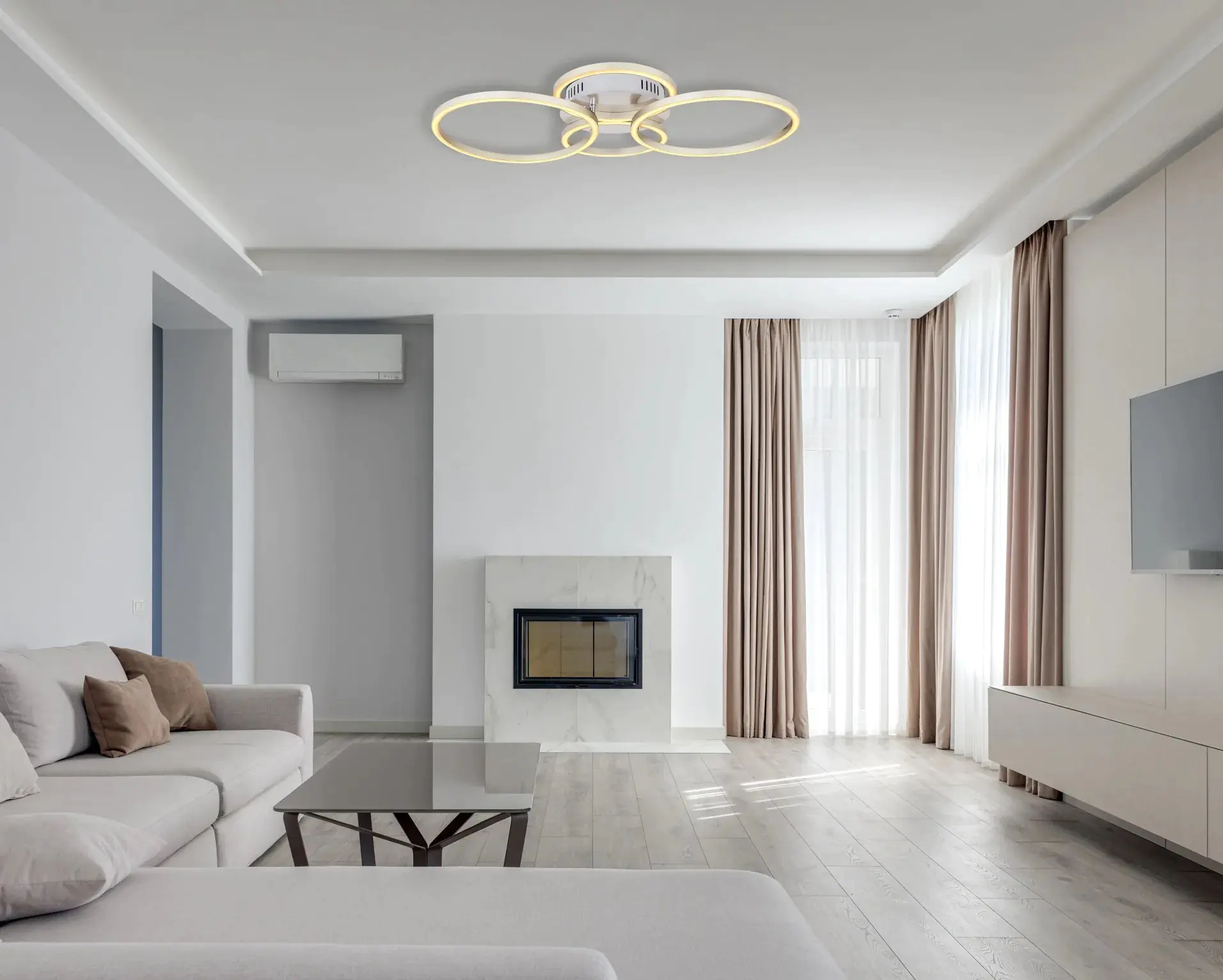 Globo LED Deckenleuchte Kendy 4 Ringe
