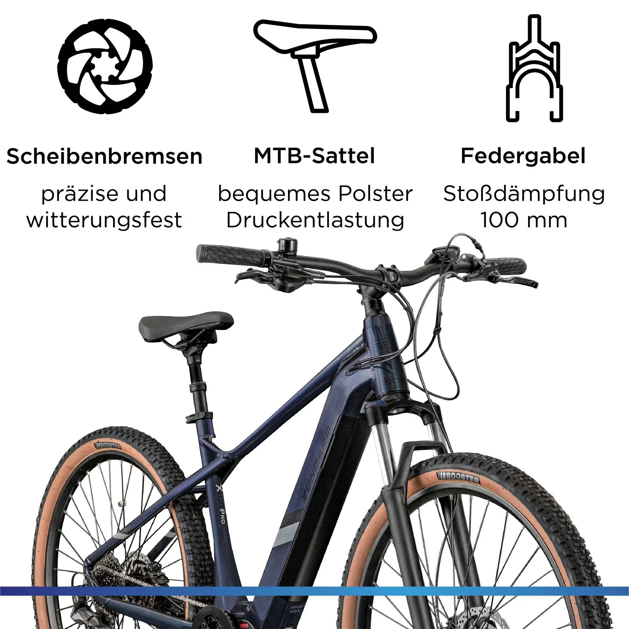 Zündapp E-Bike MTB X900 Pro 29 Zoll 10-Gang 733 Wh arctic fire schwarz