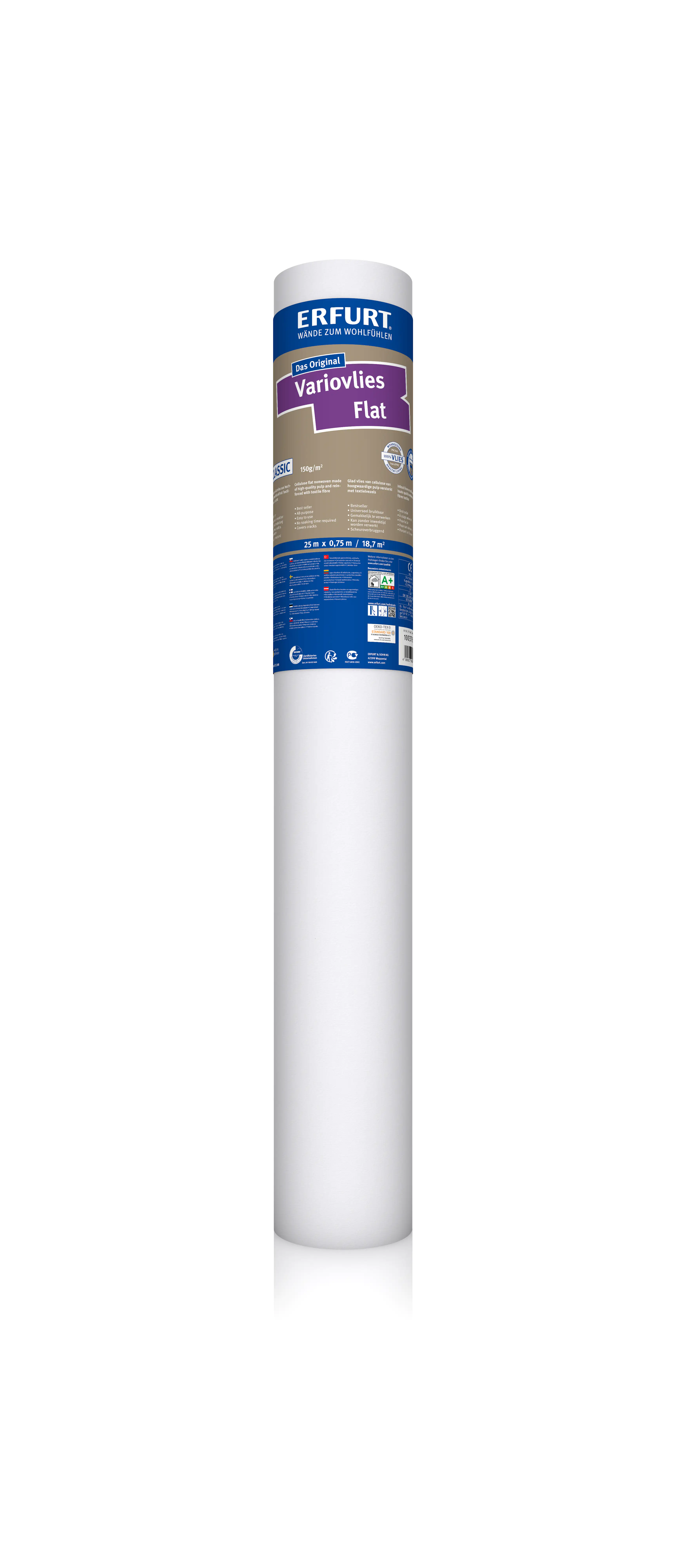 Erfurt Variovlies Flat Classic weiß 0,75 x 25 m  