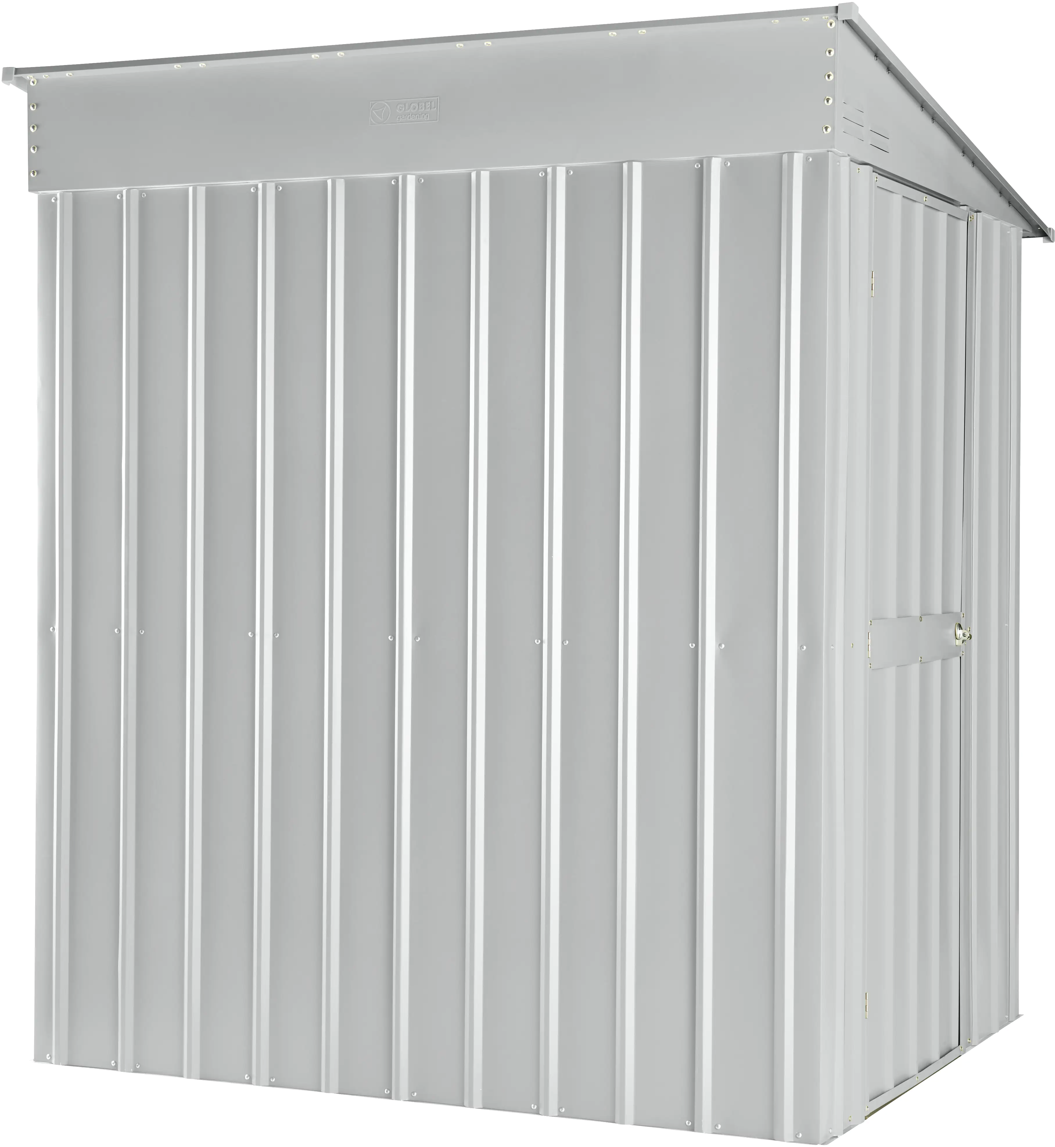 Globel Metallgerätehaus Lean-To 56 155 x 180 x 203 cm silber-metallic