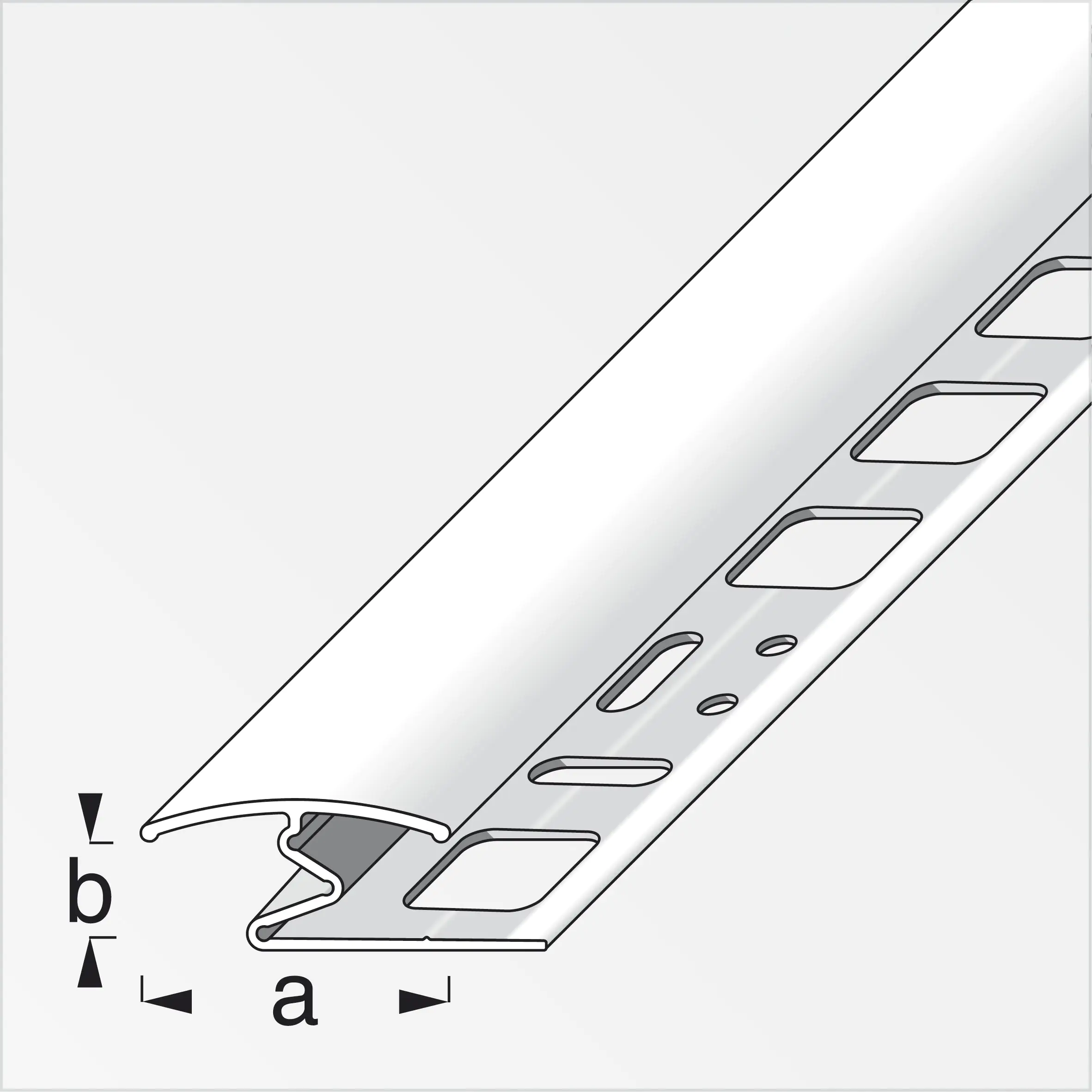 alfer Übergangsprofil 1 m, 26 x 8 mm Aluminium eloxiert messing