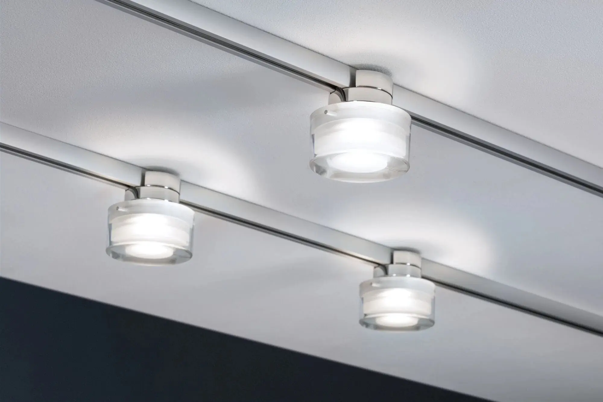 Paulmann LED-Leuchte URail 1er Schienenspot Topa Dot chrom satin dimmbar