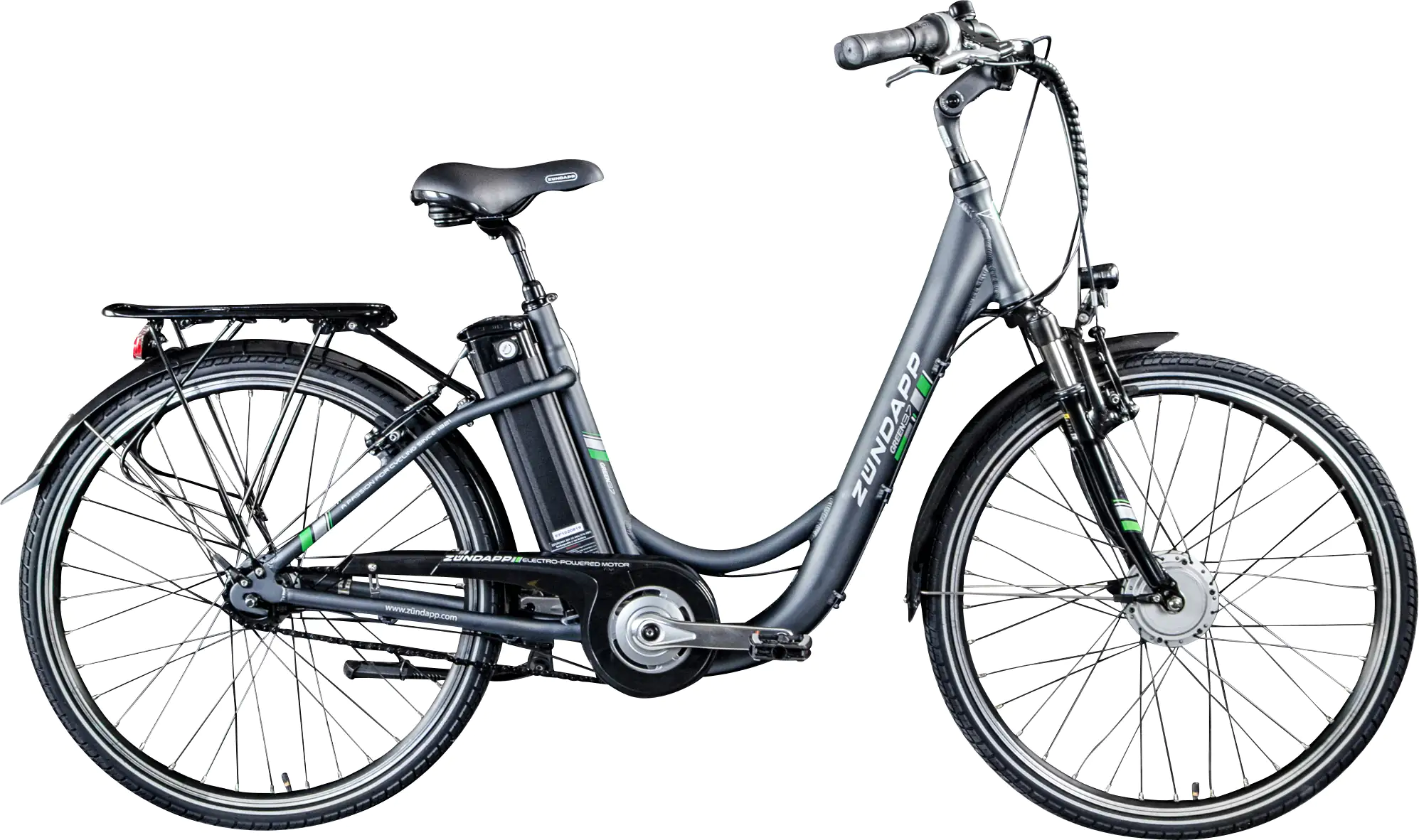 Zündapp E-Bike City Green 3.7 26 Zoll 7-Gang 536 Wh grau
