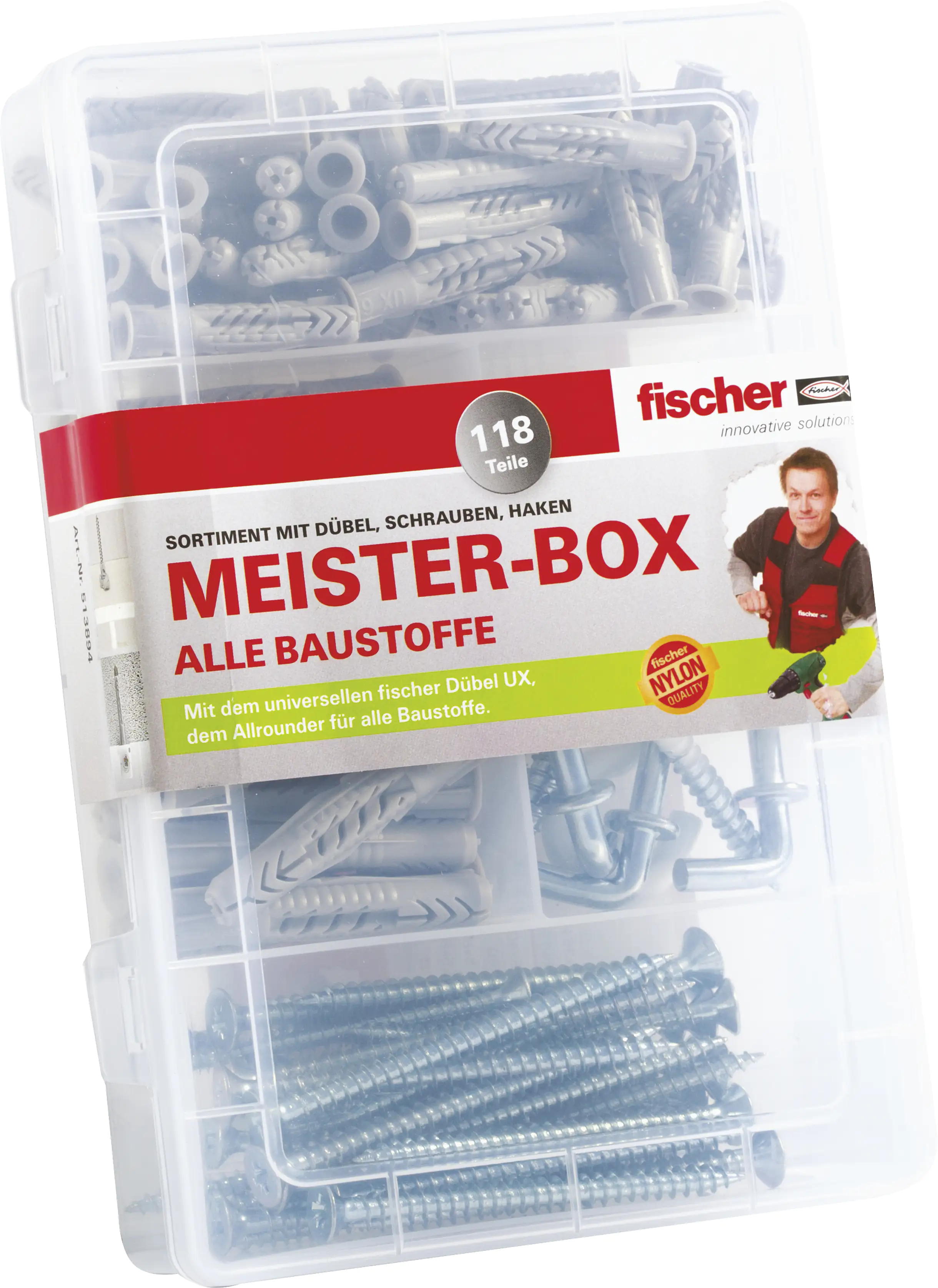 Fischer Dübel UX Meisterbox - 118 Stück
