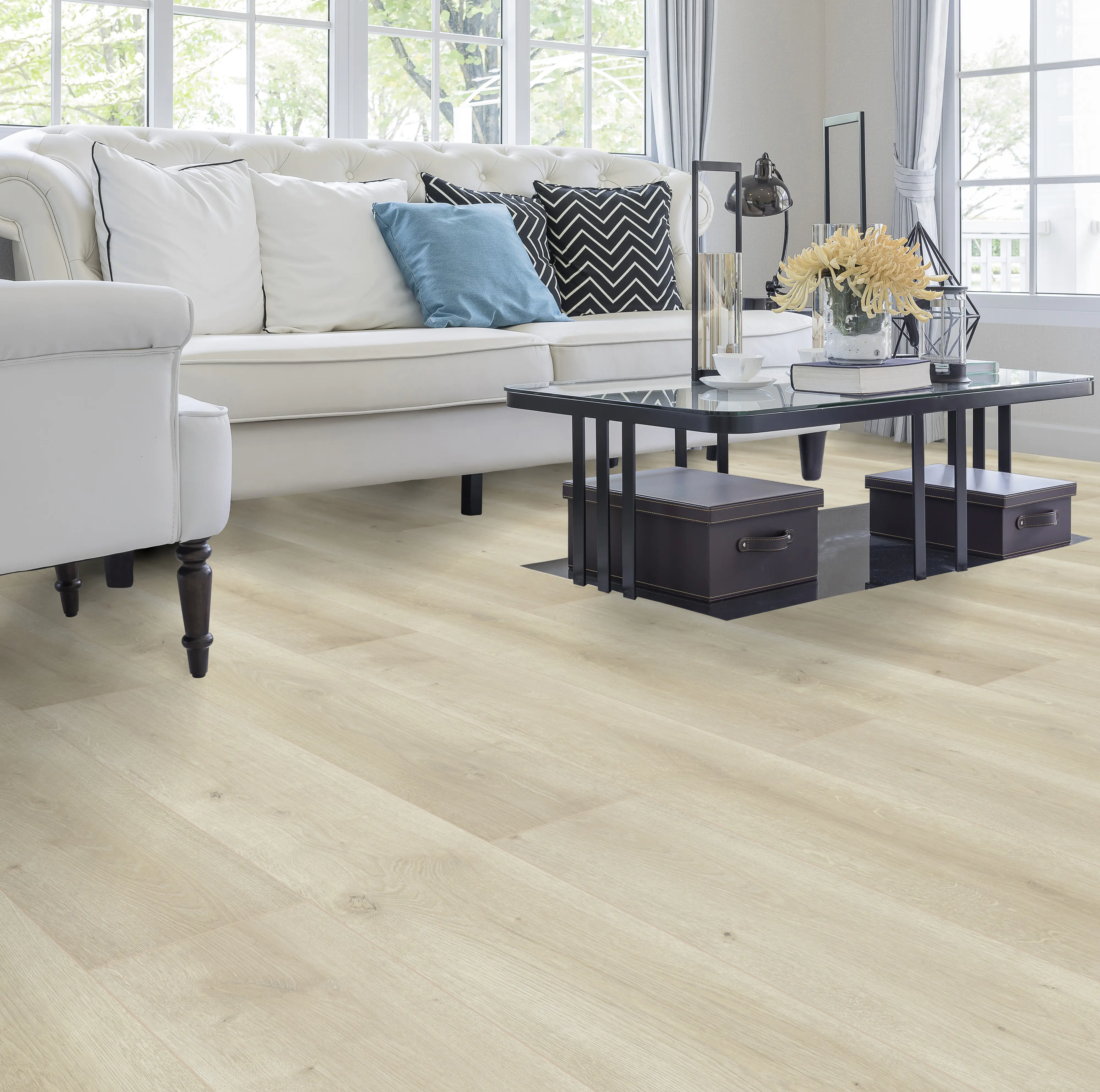 Classen Laminat Megaloc Aquaprotect 128,5 x 19,2 cm 8 mm Oak creme natural