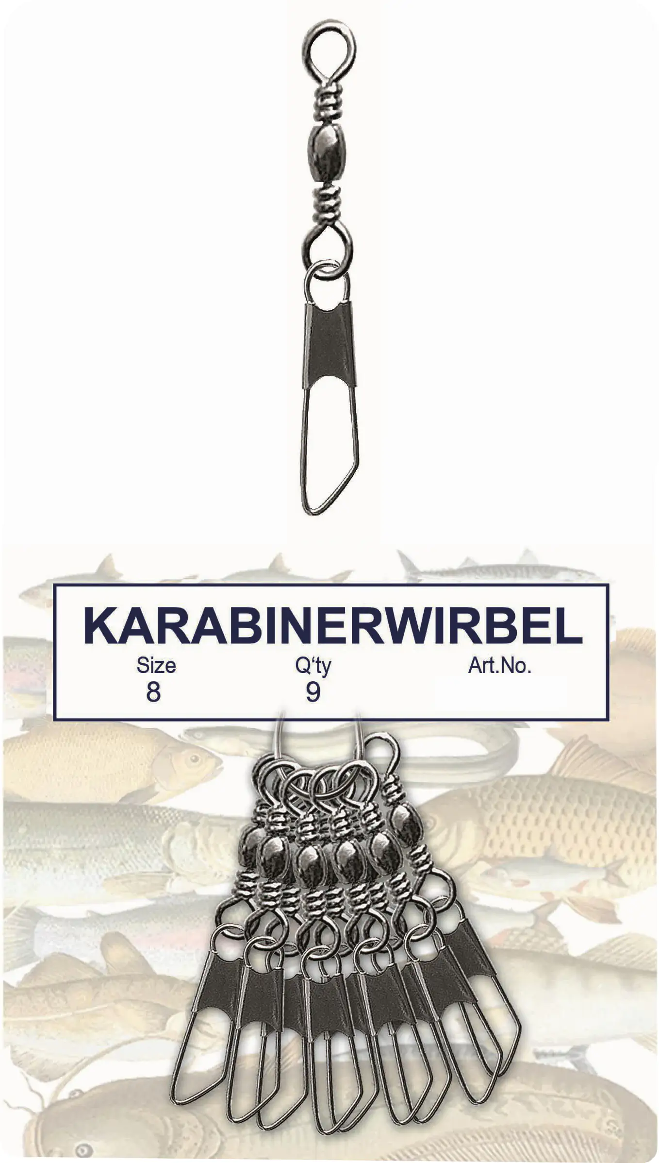 Paladin Karabinerwirbel Gr. 14 gunsmoke 7,5 kg/10 Stück