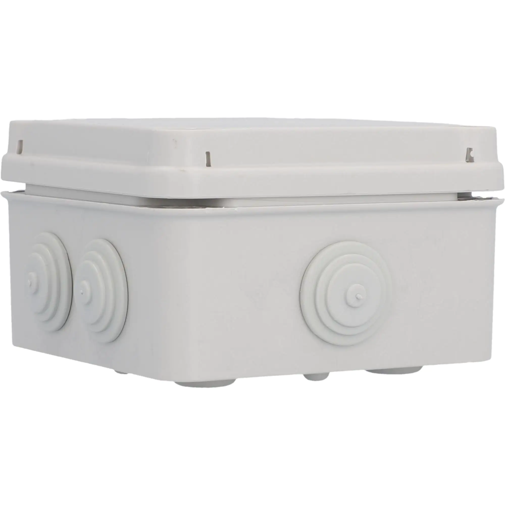 Aufputz-Abzweigdose IP65 mit Schraubdeckel 120 x 120 x 72 mm grau