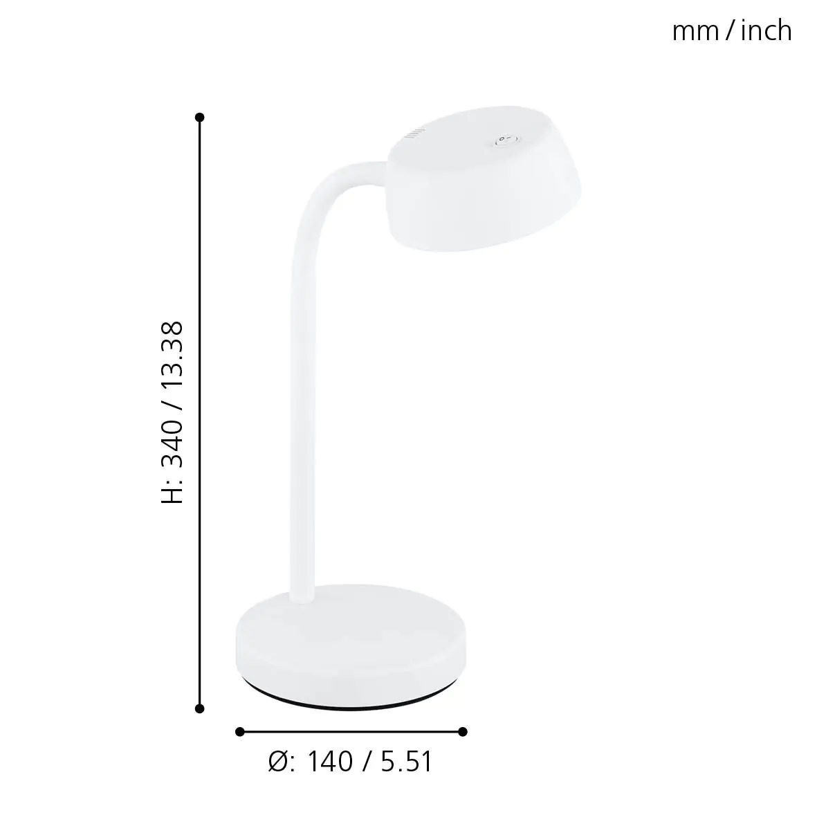 Eglo LED Tischlampe Cabales 34 x 14 cm warmweiß