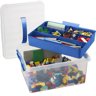 Sunware Aufbewahrungsbox Q-Line mit Einsatz & Deckel 40 x 30 cm 15 L transparent