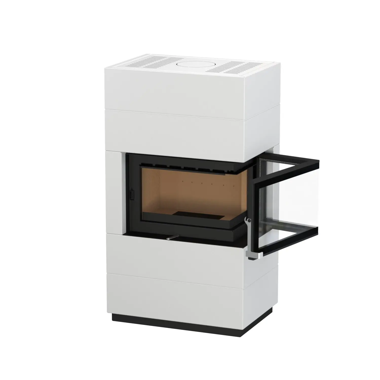 Thermia Kaminofen Integra Plus Line Stahl weiß rechts 8 kW