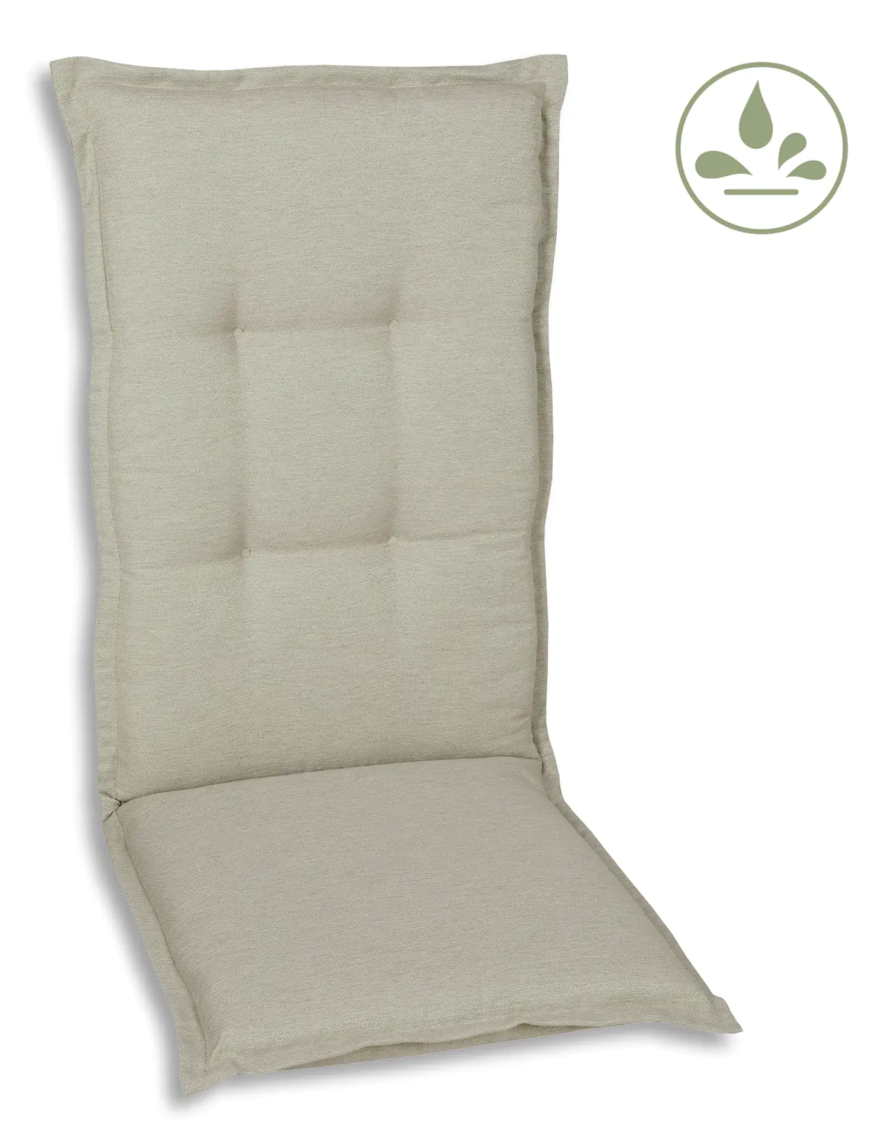 GO-DE Hochlehner-Auflage 120 cm x 50 cm x 7 cm, beige