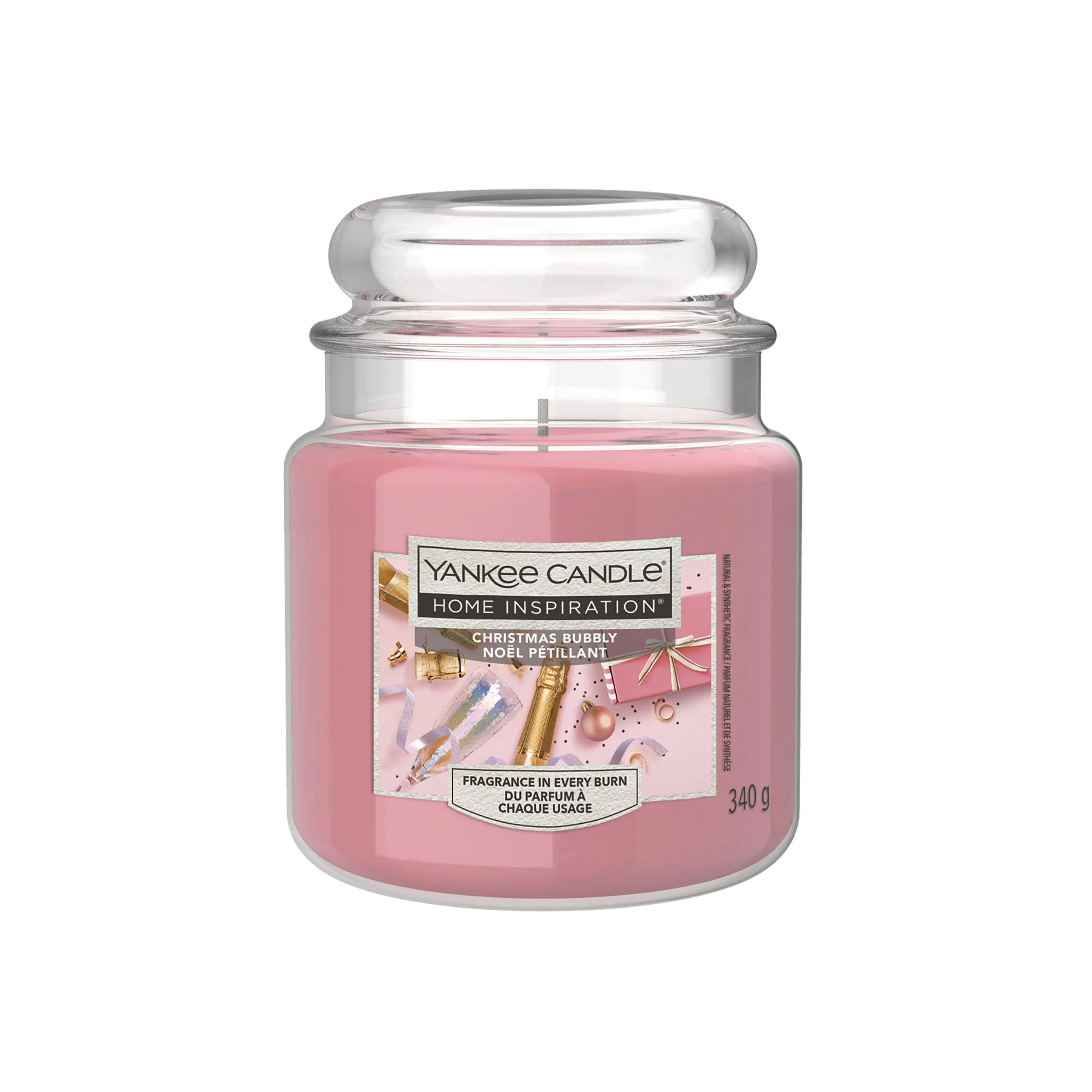 Yankee Candle Duftkerze Mittleres Glas Festive Wonderland 340 g rot
