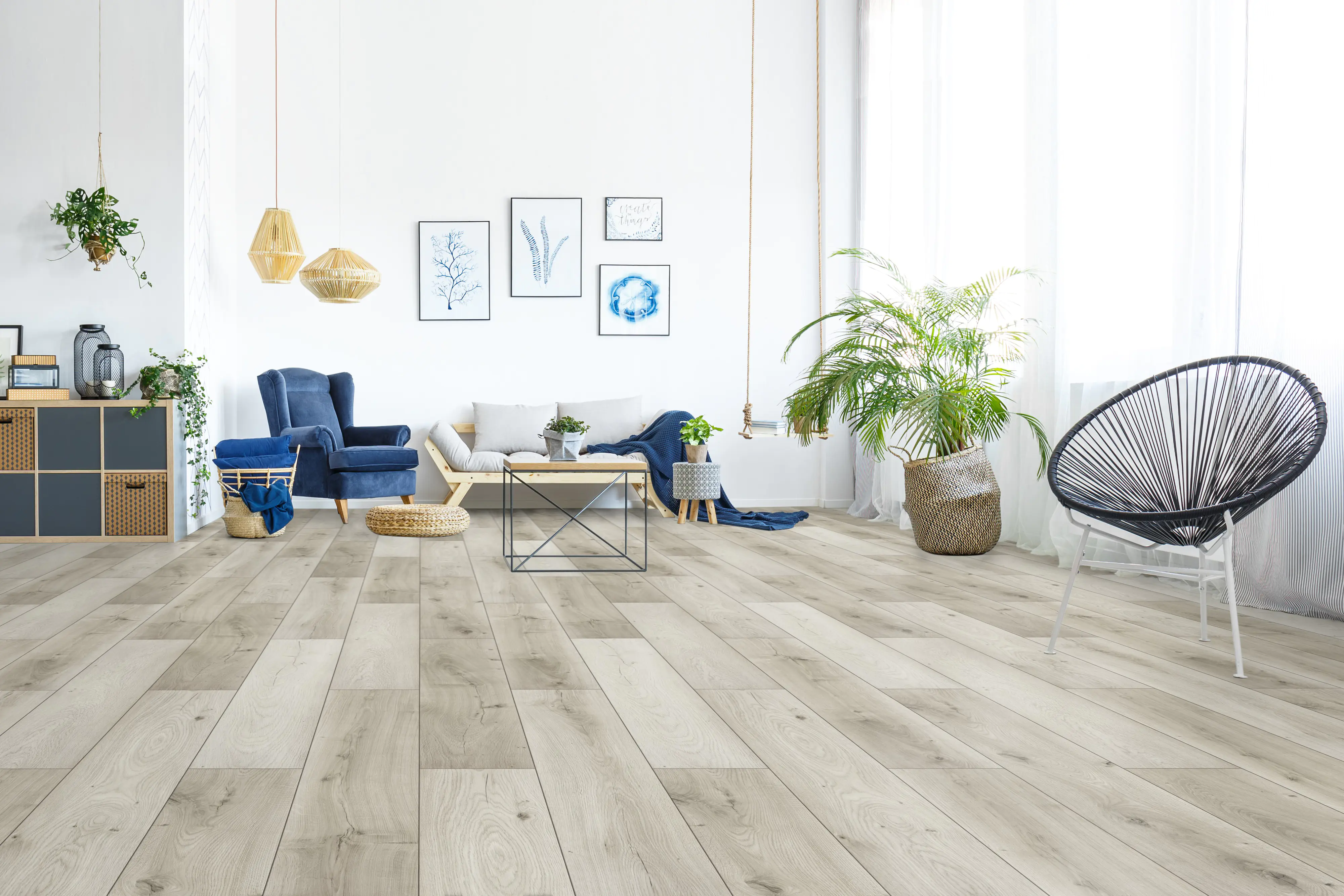 Classen Laminat Megaloc Aquaprotect 128,5 x 19,2 cm 8 mm Eiche grau mix