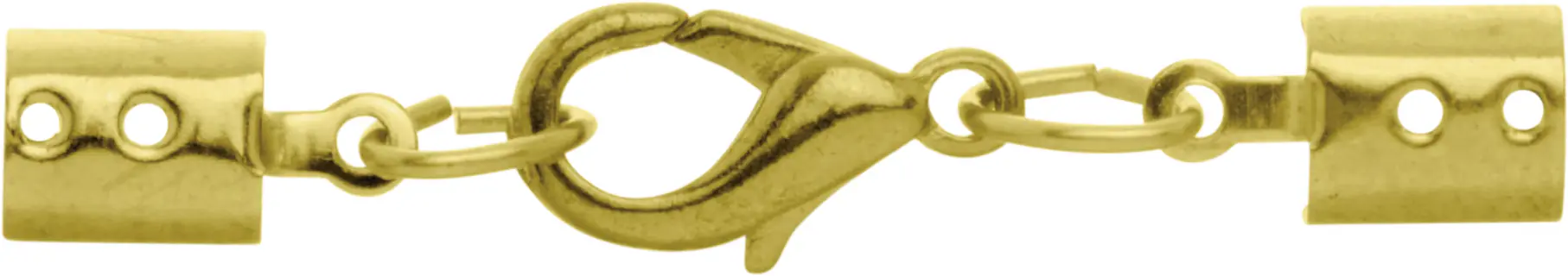 Lederbandverschluss 1 Stück 3 mm goldfarben