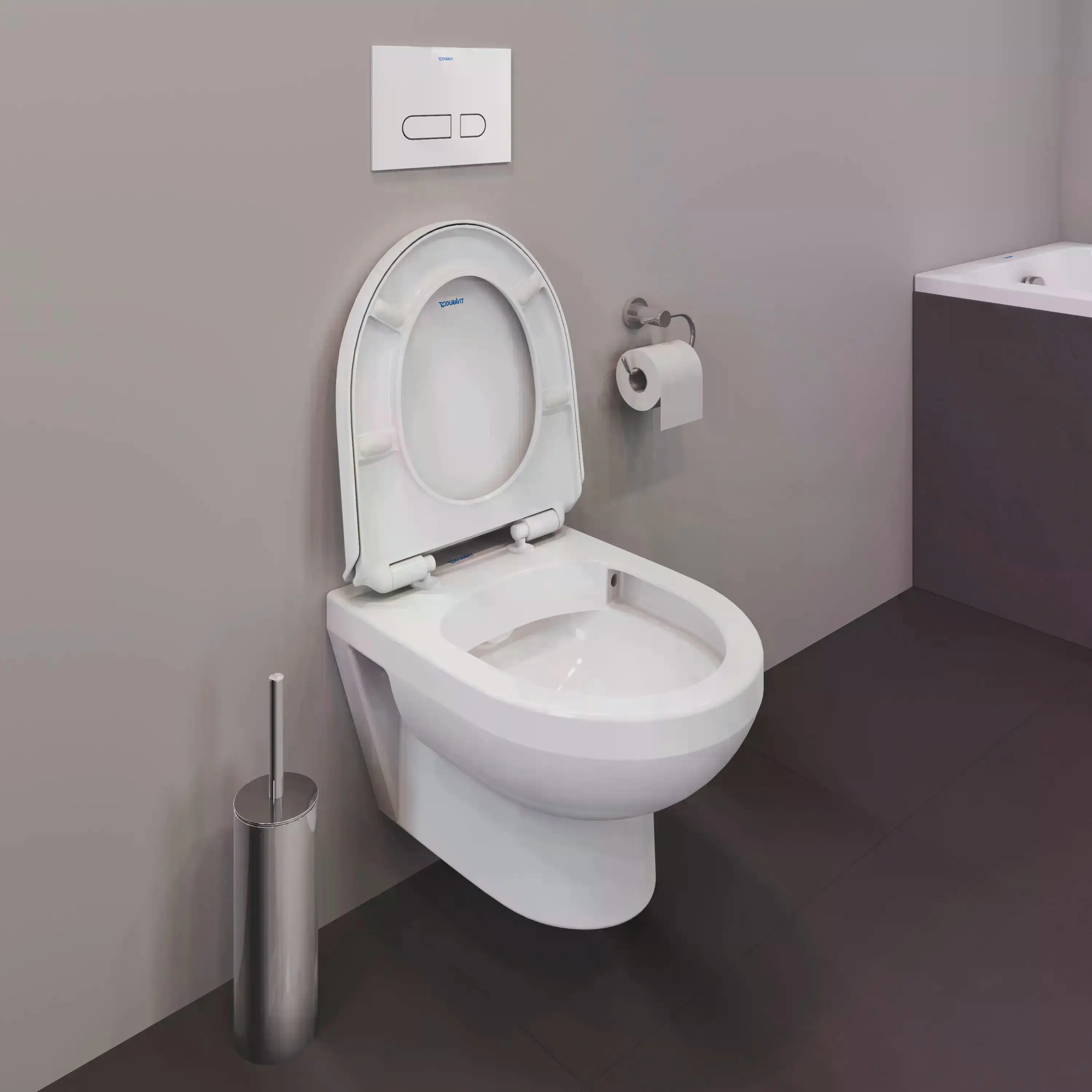 Duravit Wand WC spülrandlos DuraStyle Basic Tiefspüler weiß inkl. WC Sitz