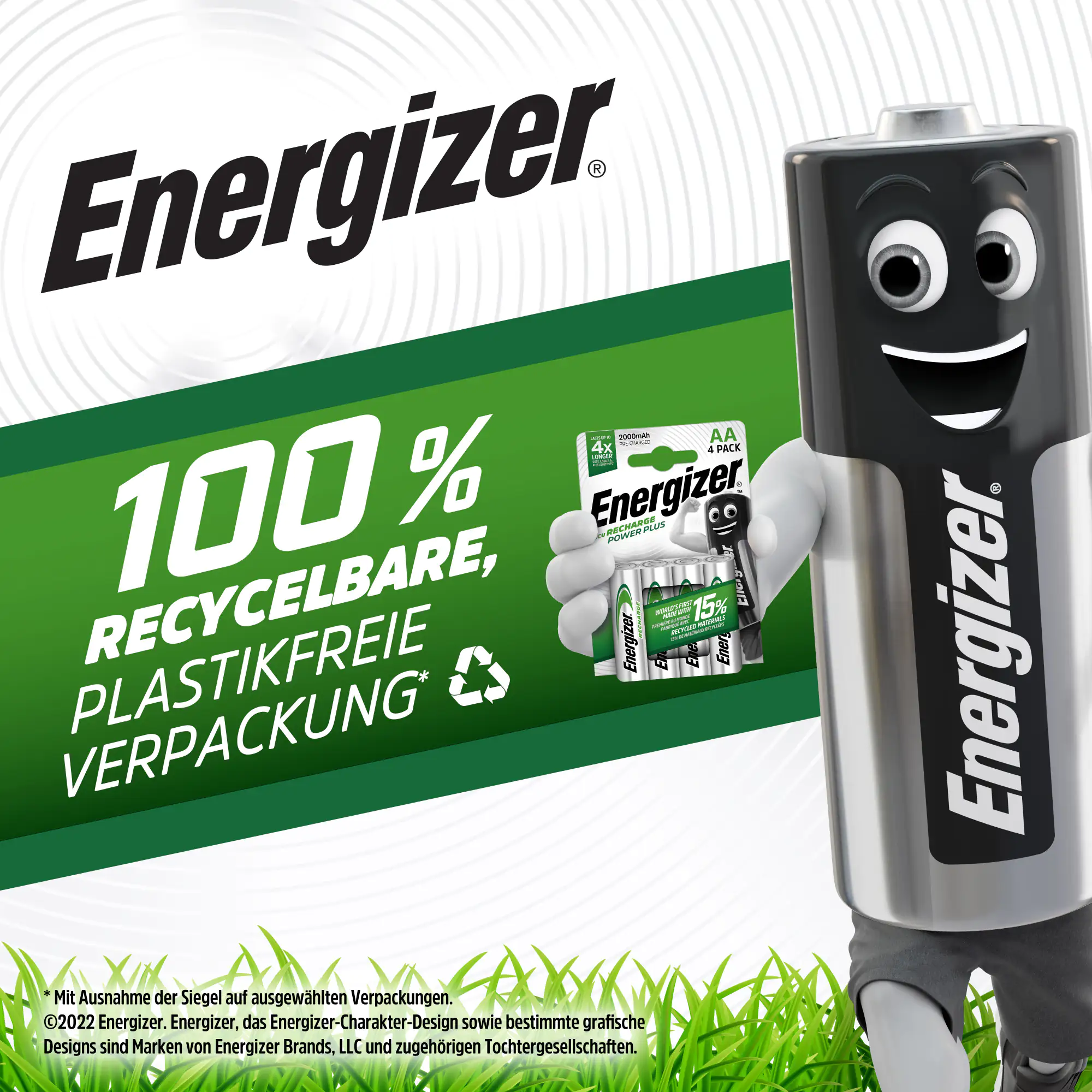 Energizer NiMH Akku Power Plus Mono D 2.500 mAh 2er Pack