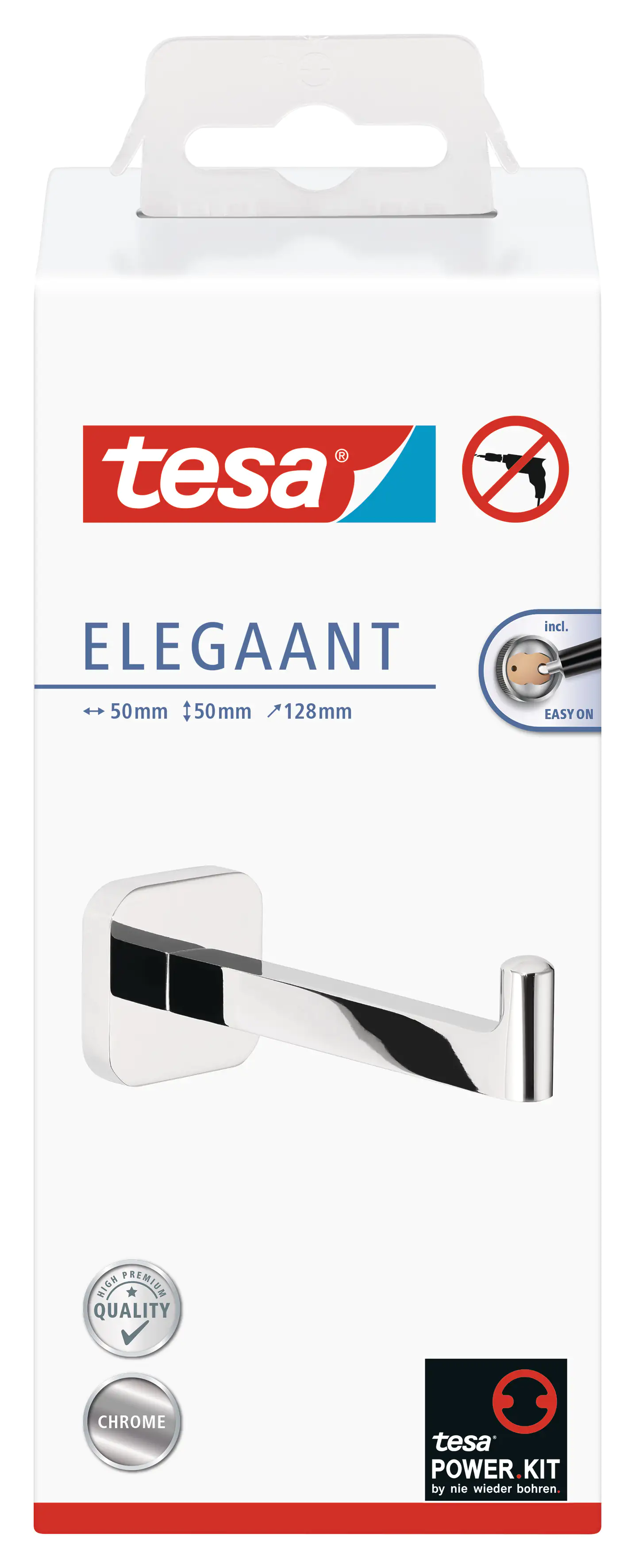 tesa Ersatz-Rollenhalter Elegaant Metall, chrom